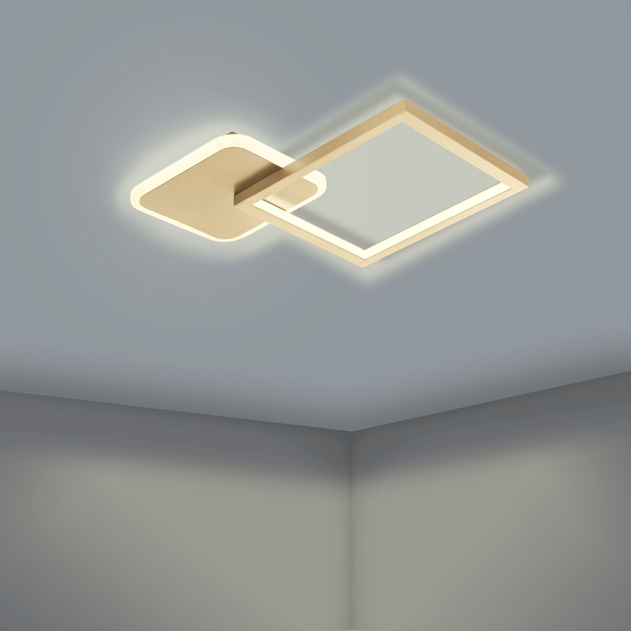 EGLO LED-Deckenleuchte »GAFARES« in gold und weiß aus Alu, Stahl / inkl. LED  fest integriert - 15 Watt online kaufen | mit 3 Jahren XXL Garantie