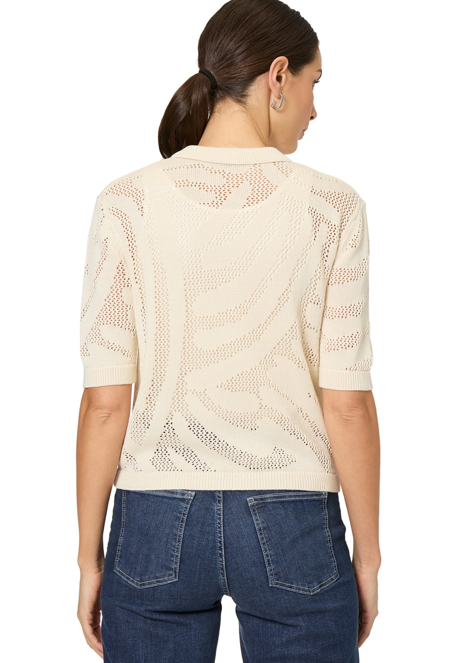 Zero Strickjacke »Strickjacke gehäckelt Knopfleiste«