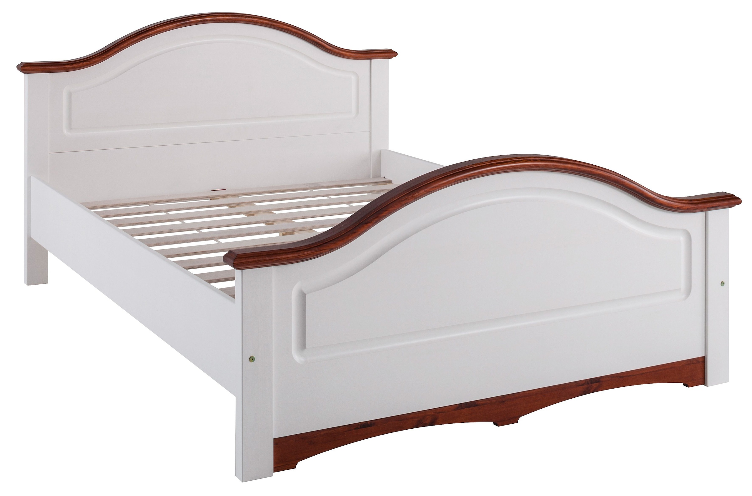 OTTO home Massivholzbett "Konrad, hohe Belastbarkeit FSC zertifiziertes Massivholz" Breite/Belastbarkeit 180cm/220 KG, 140cm/180 KG, aus massivem Kiefernholz, FSC-zertifiziert, INKLUSIVE Rollrost