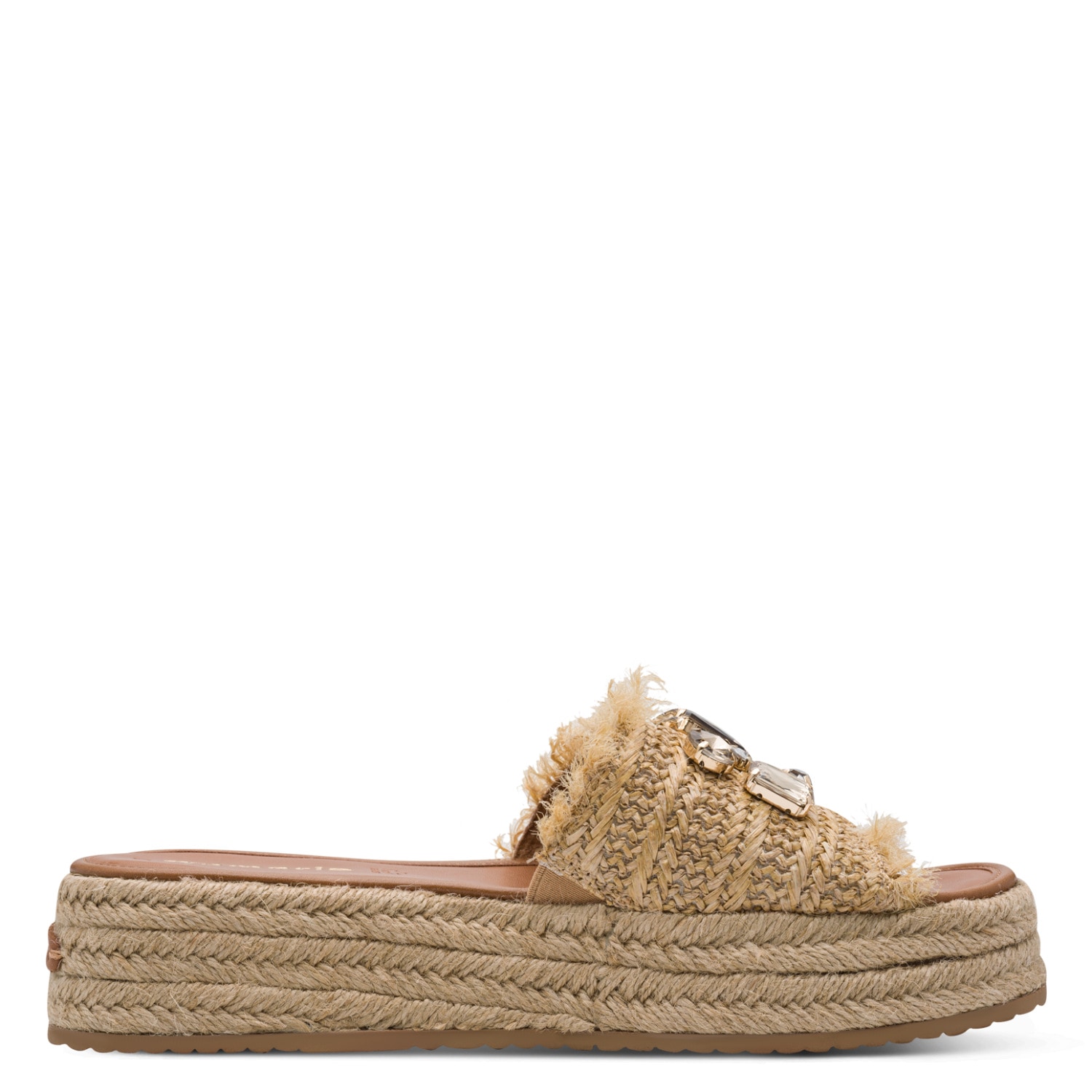 Tamaris Pantolette  Plateau, Schlüpfschuh, Sommerschuh mit funkelnden Schmucksteine