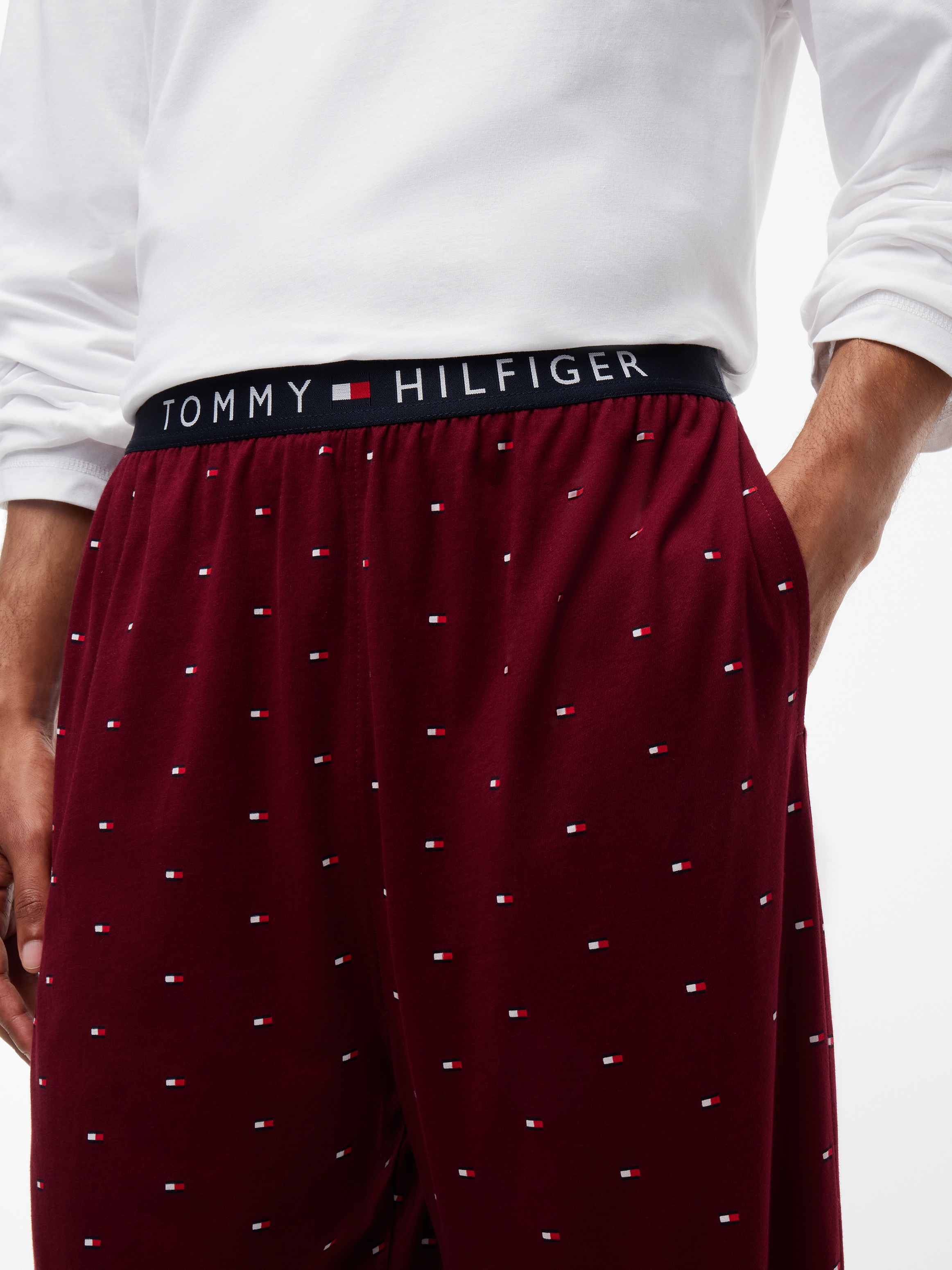 Tommy Hilfiger Underwear Pyjama »LS JERSEY LOGO PJ SET PRINT«