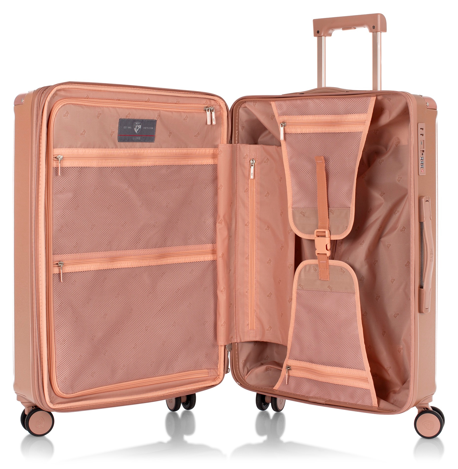 Heys Hartschalen-Trolley »Luxe, in verschiedenen Farben und Größen«, 4 Rollen, Heys x Joachim Llambi Hartschalen-Koffer Volumenerweiterung