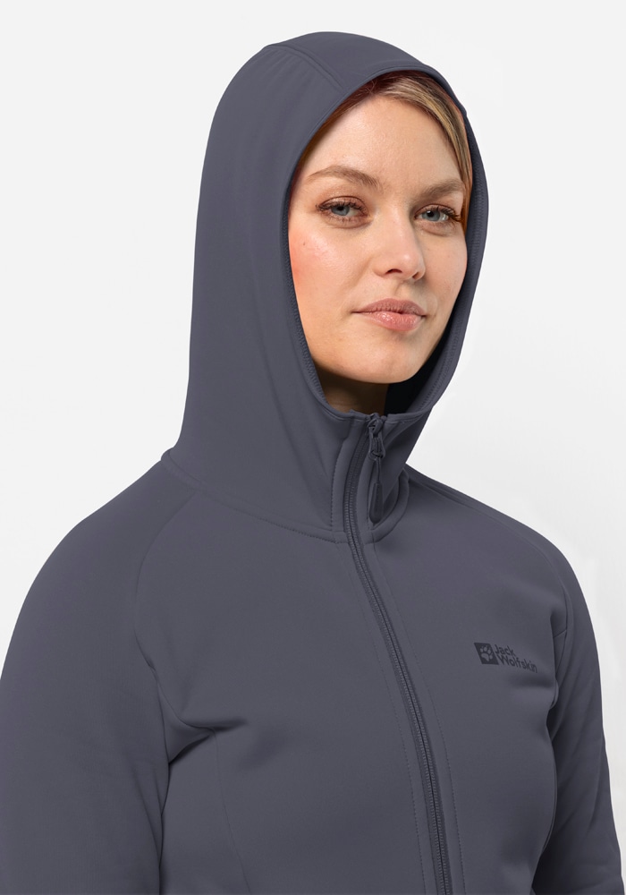 Jack Wolfskin Fleecejacke »BAISELBERG HOODED FZ W«, mit Kapuze