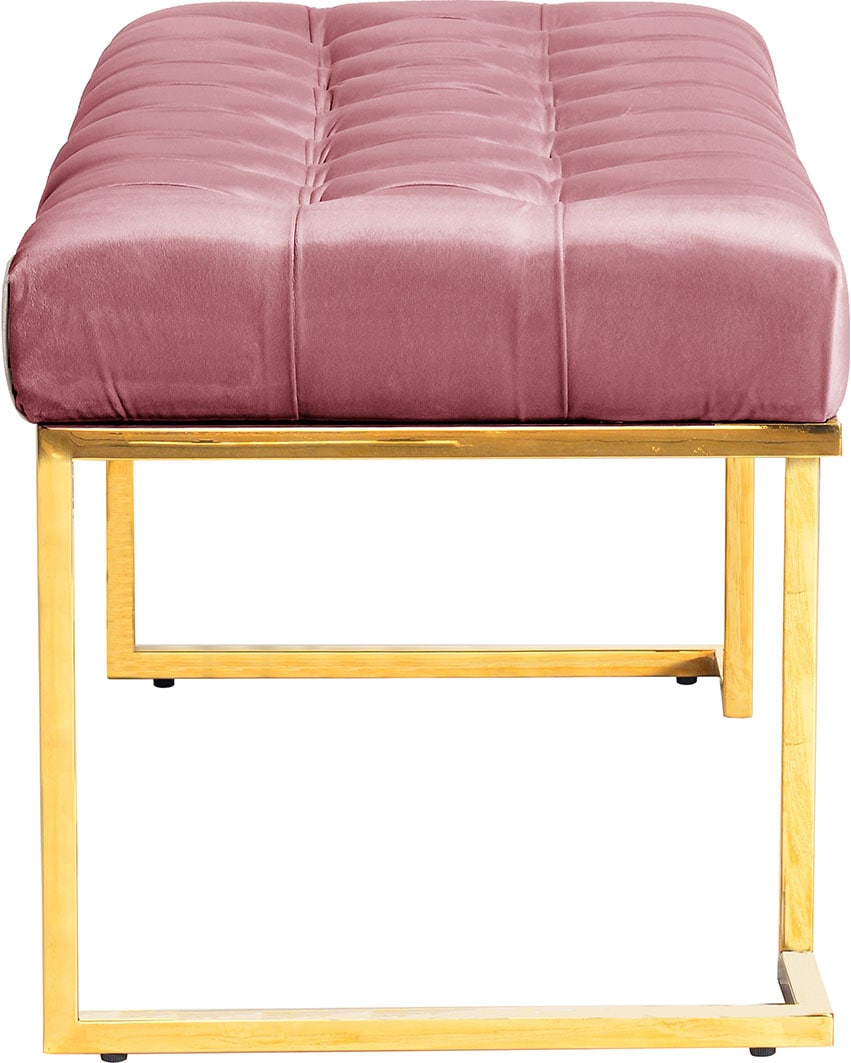 Kayoom Sitzbank »Rarity 225, Edler Touch durch goldenes Gestell« 1 Stk. tlg. eckig, samtweich, gesteppt, mit Zierknöpfen, Edelstahlgestell