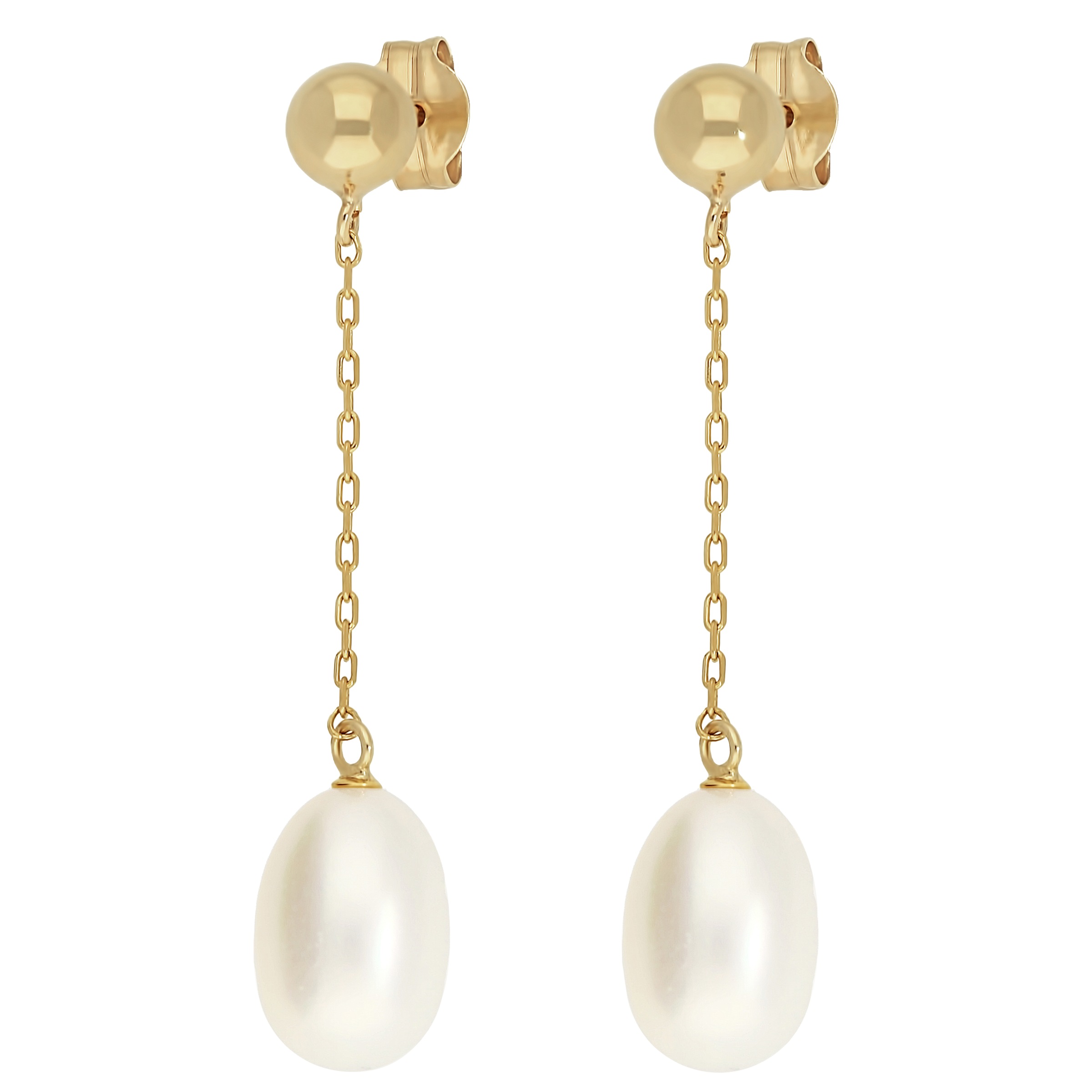 Firetti Paar Ohrstecker »Schmuck Geschenk Gold 375 Ohrschmuck Ohrringe« mit Süßwasserzuchtperle