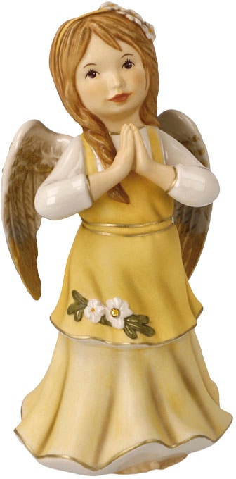 Goebel Engelfigur »Schutzengel Gloria - Engel der Freude, Weihnachtsdeko, Höhe ca. 16 cm«, Sammlerfigur, Weihnachtsfigur, Dekofigur aus Steingut