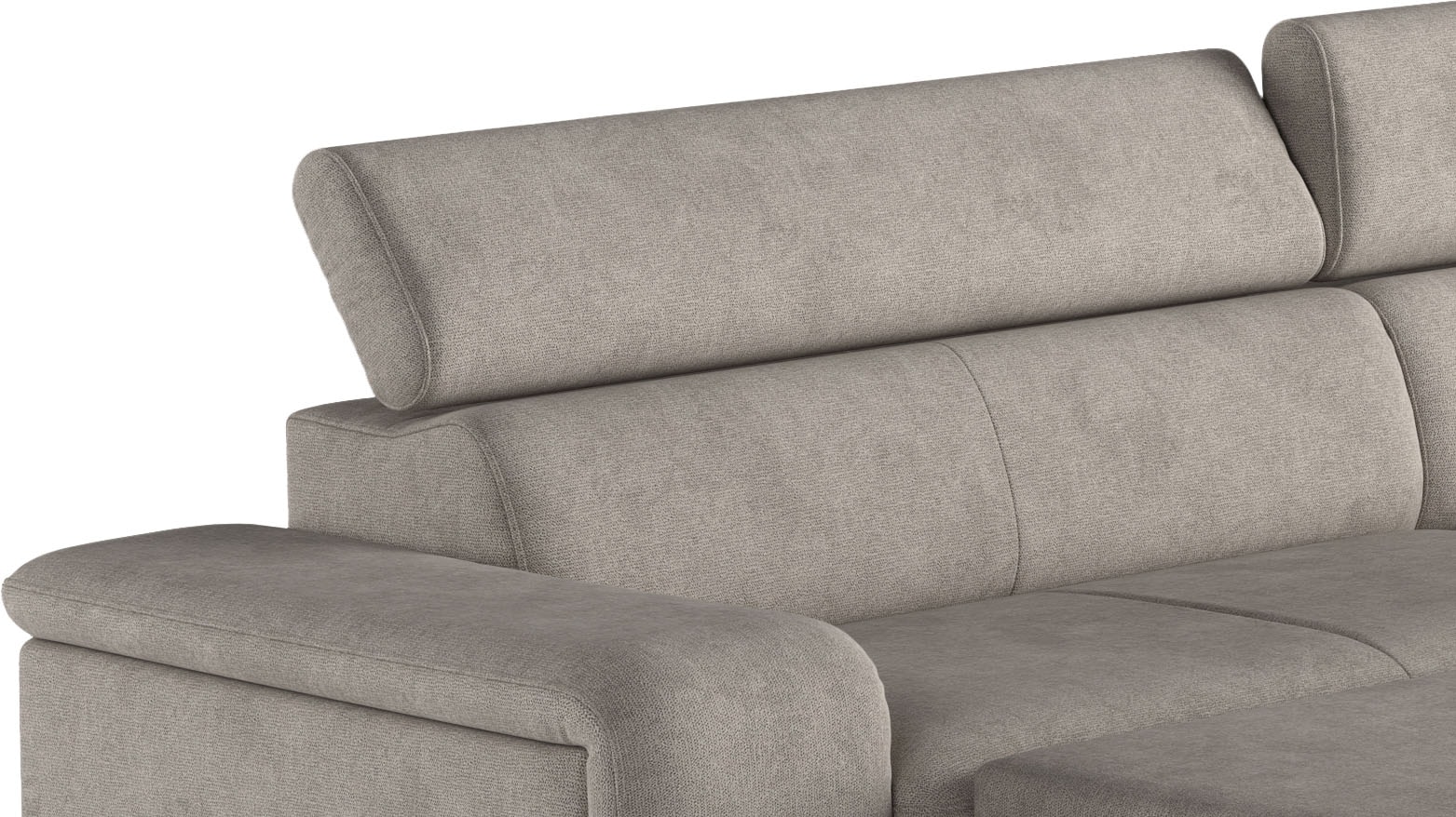 COTTA Ecksofa »Emma L-Form, B: 262 cm« mit Kopfteilverstellung, optional Bettfunktion & Bettkasten