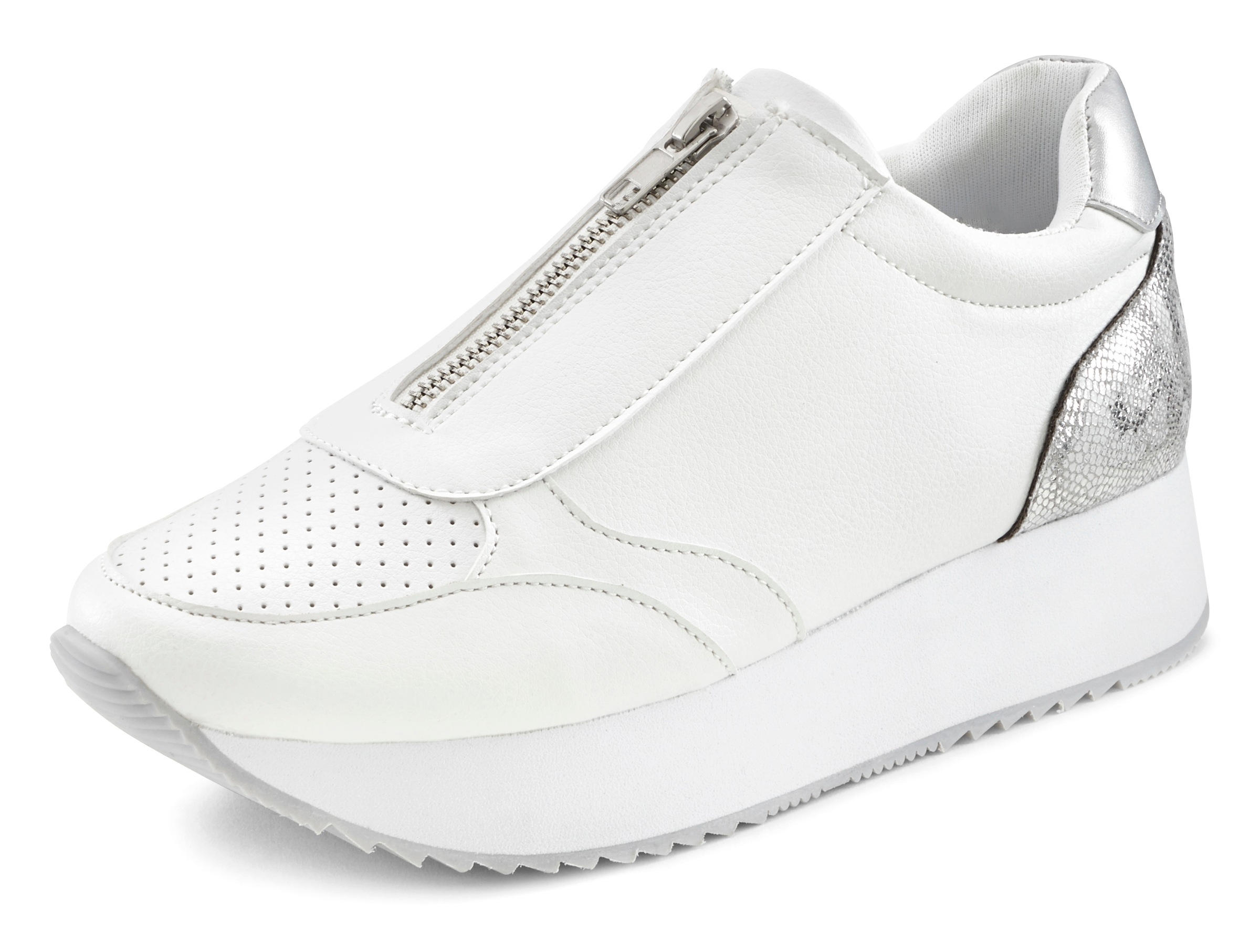 LASCANA Sneaker mit Plateausohle und vorderem Reißverschluss