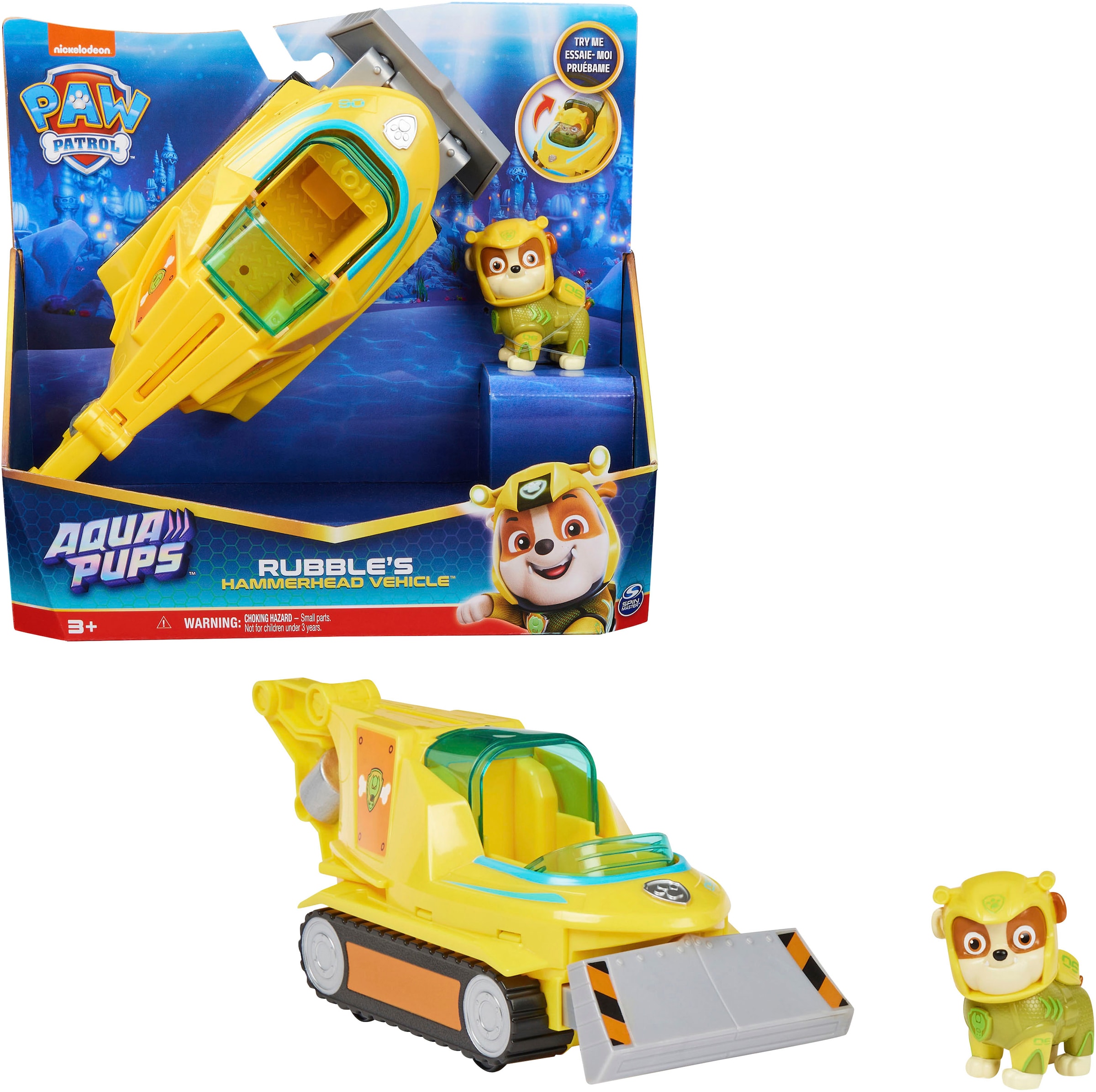 Spielzeug-Auto »Paw Patrol - Aqua Pups - Basic Themed Vehicles Solid Rubble«, mit...