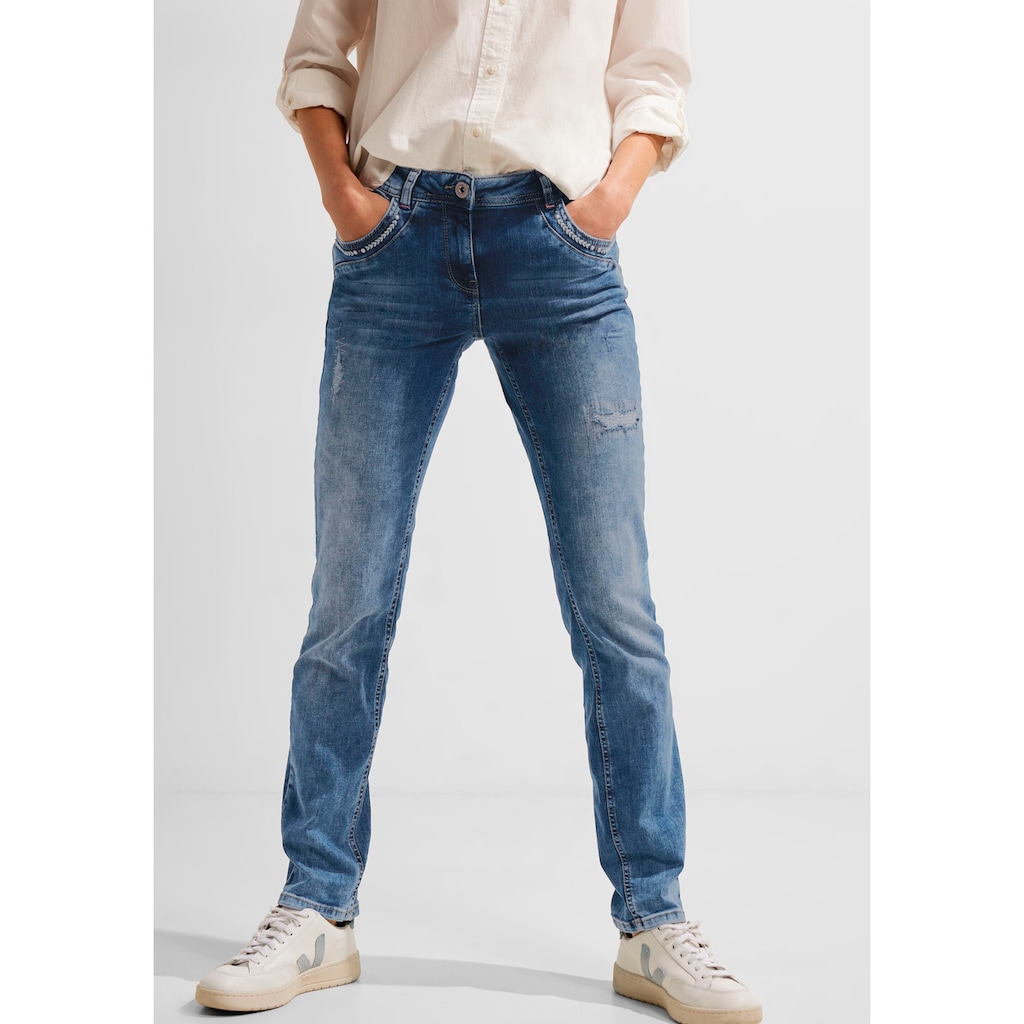 Cecil Slim-fit-Jeans, mit Detroyed-Effekten