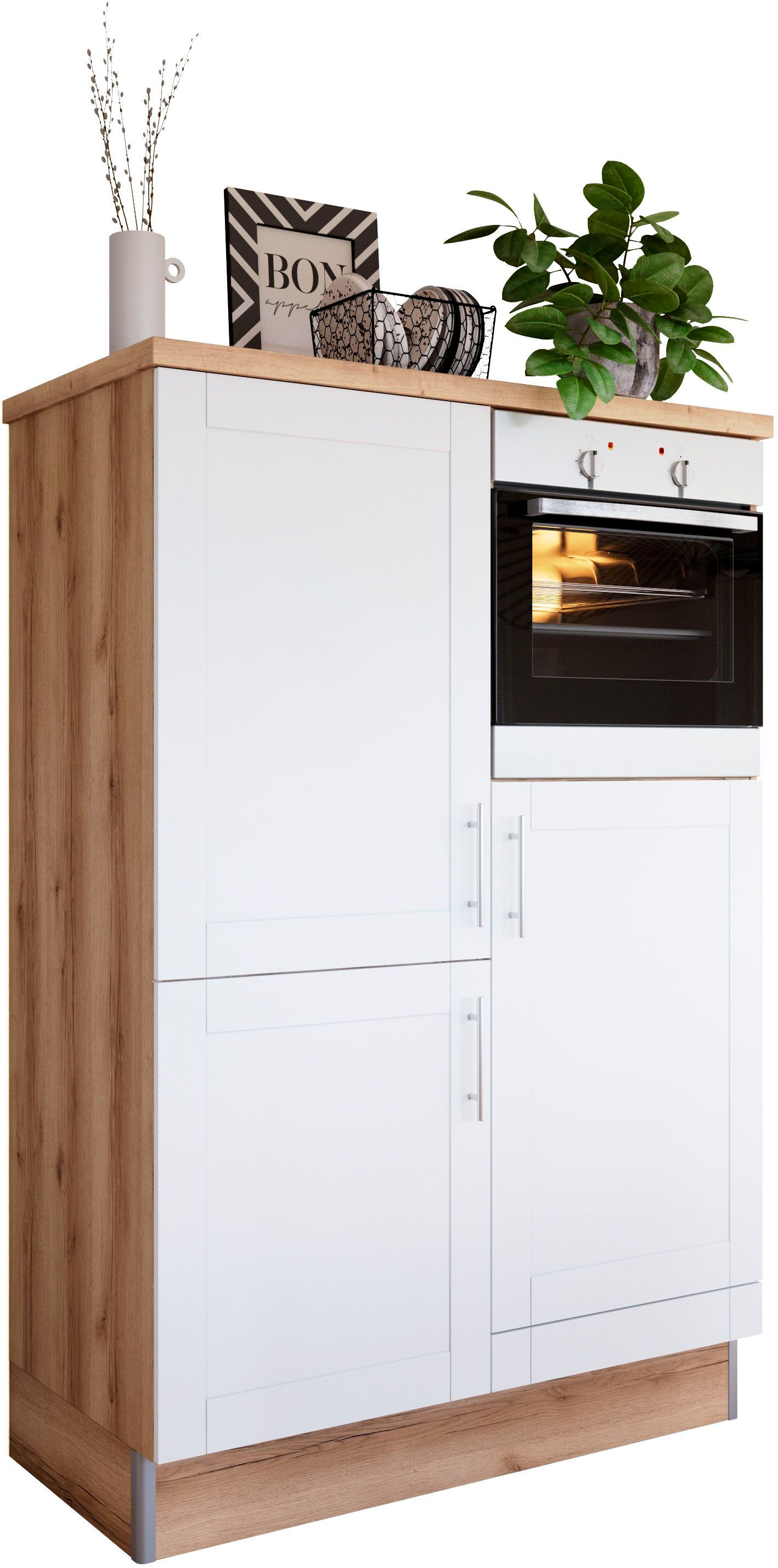 KOCHSTATION Küche »KS-Ahus, Hochschrankmodul«, Breite 120 cm,wahlweise mit E-Geräten,Soft-Close-Funktion