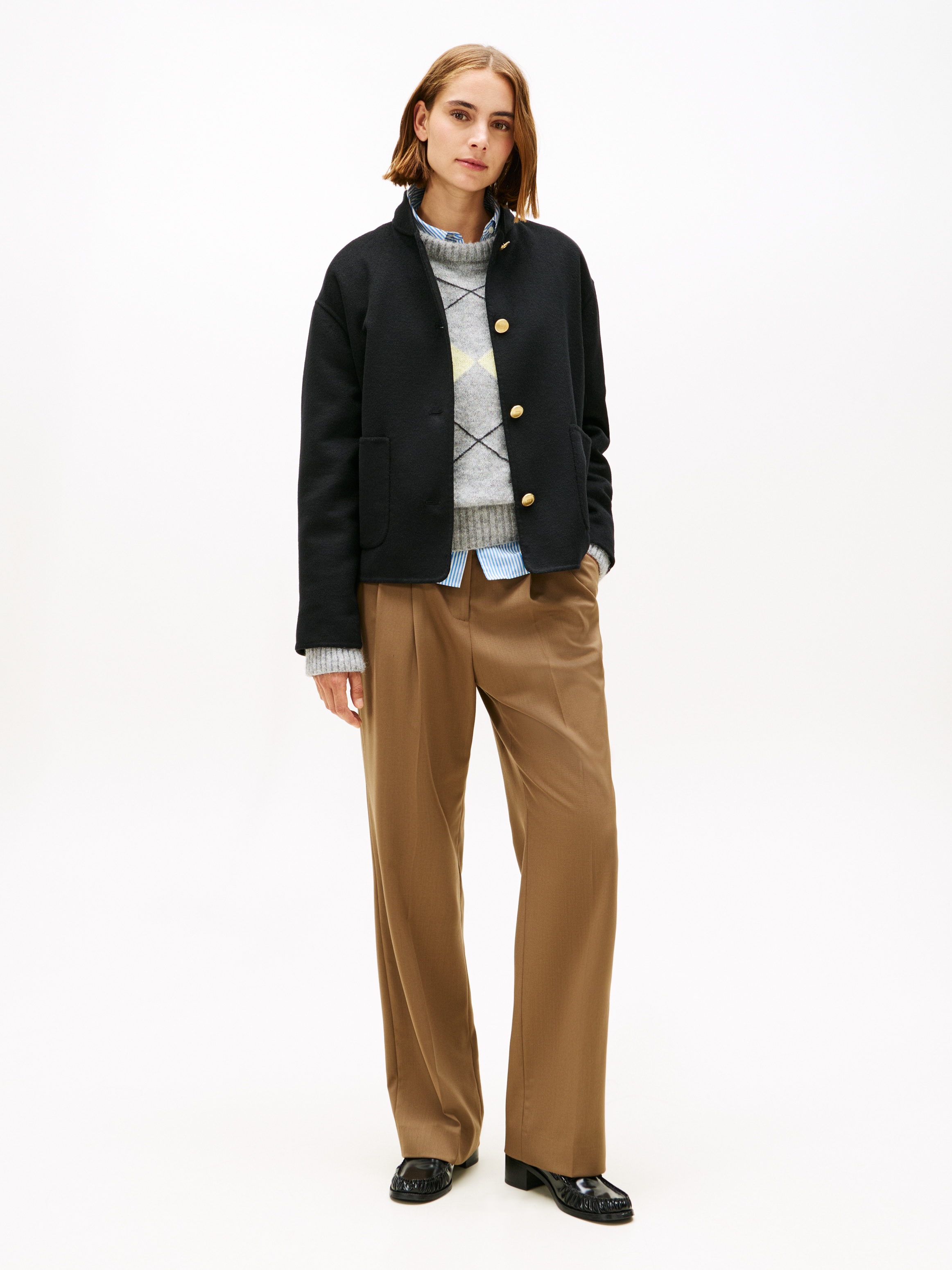 Tommy Hilfiger Bomberjacke »DF WOOL SHORT BOMBER« mit Wolle
