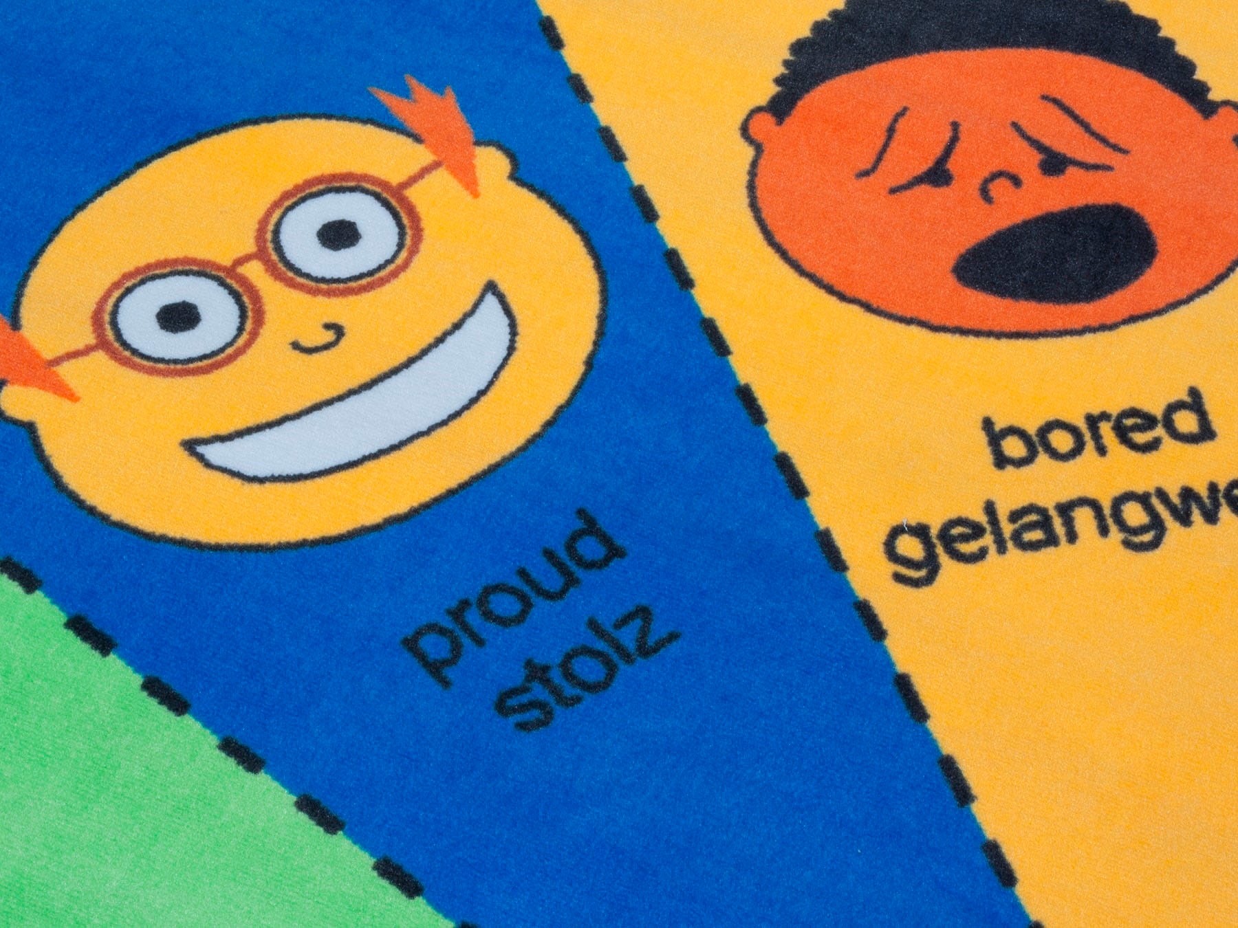 Primaflor-Ideen in Textil Kinderteppich »EMOTIONS, Made in Belgium«, rechteckig, 5 mm Höhe, Spiel- und Lernteppich, Emotionen lernen, Kinderzimmer