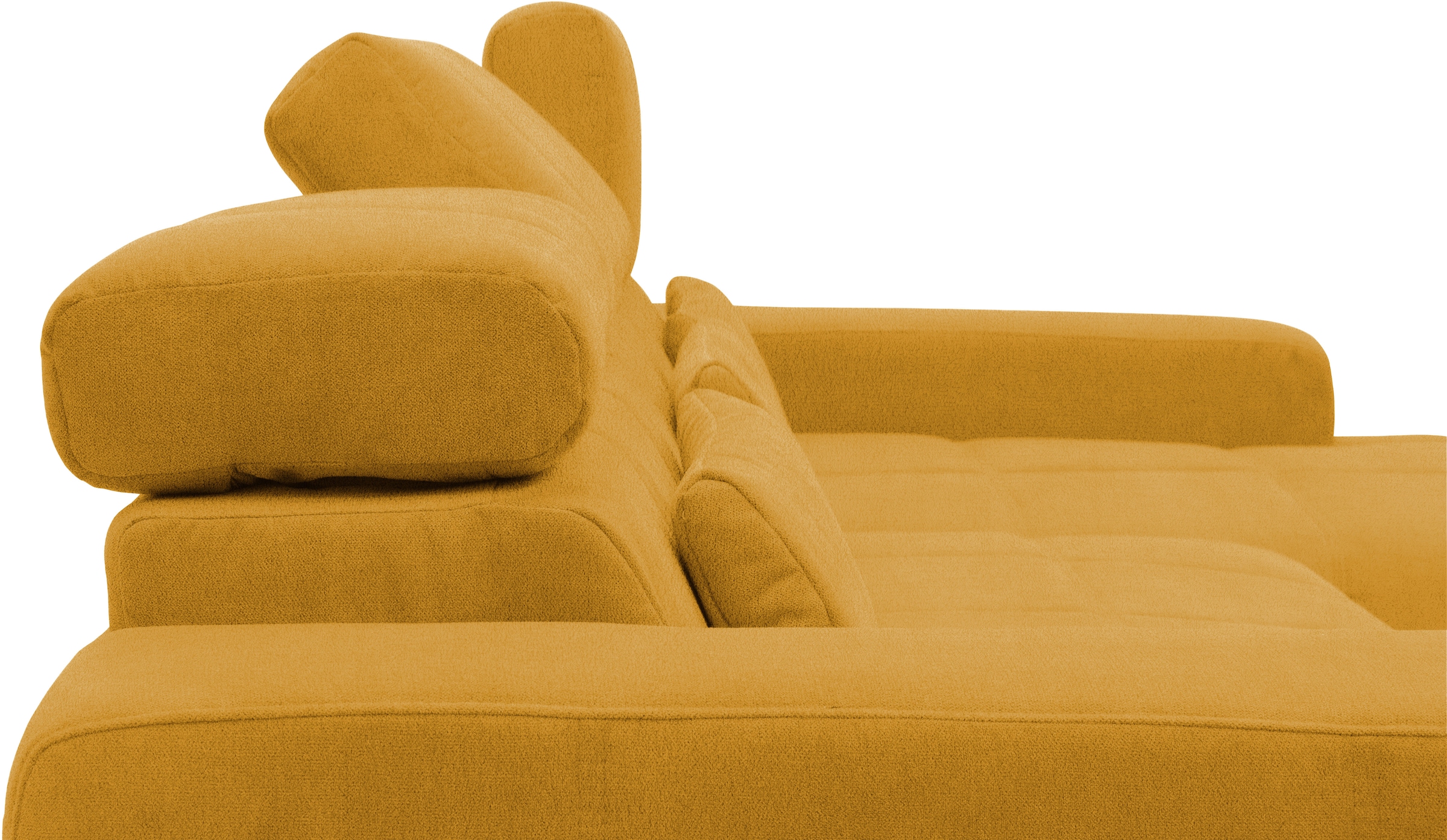 OTTO home Ecksofa »Ballerup 235 x 175 cm, auch mit verstellbarer Sitztiefe« Kopfteile verstellbar, aus pflegeleichtem, weichem Bezugsstoff, L-Form
