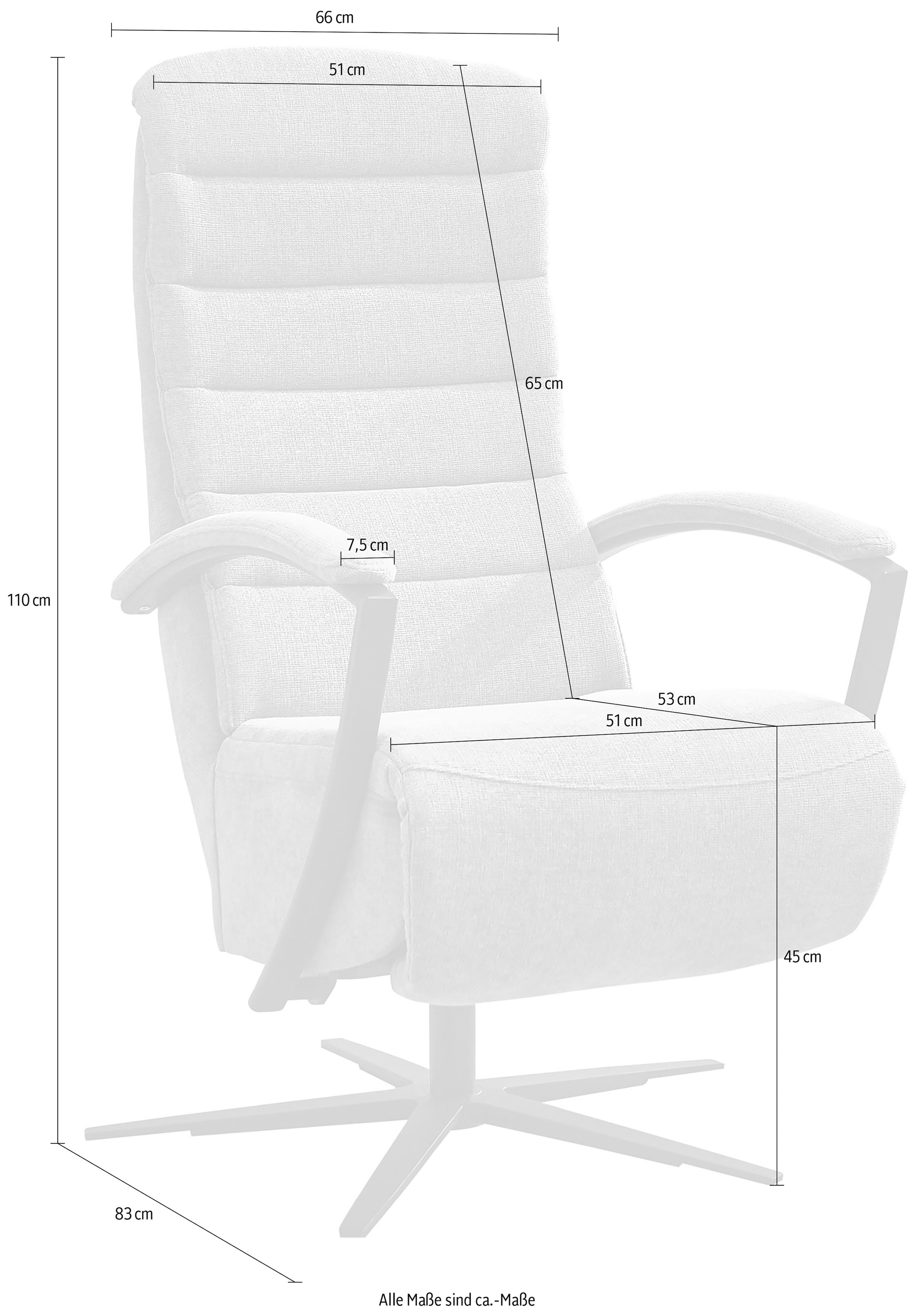 Die PlanBar Relaxsessel »ZE-RS20038 inkl. Relaxfunktion und Kopfteilverstellung« 1 Stk. tlg. 360° drehbar, wahlweise mit Gasdruckverstellung