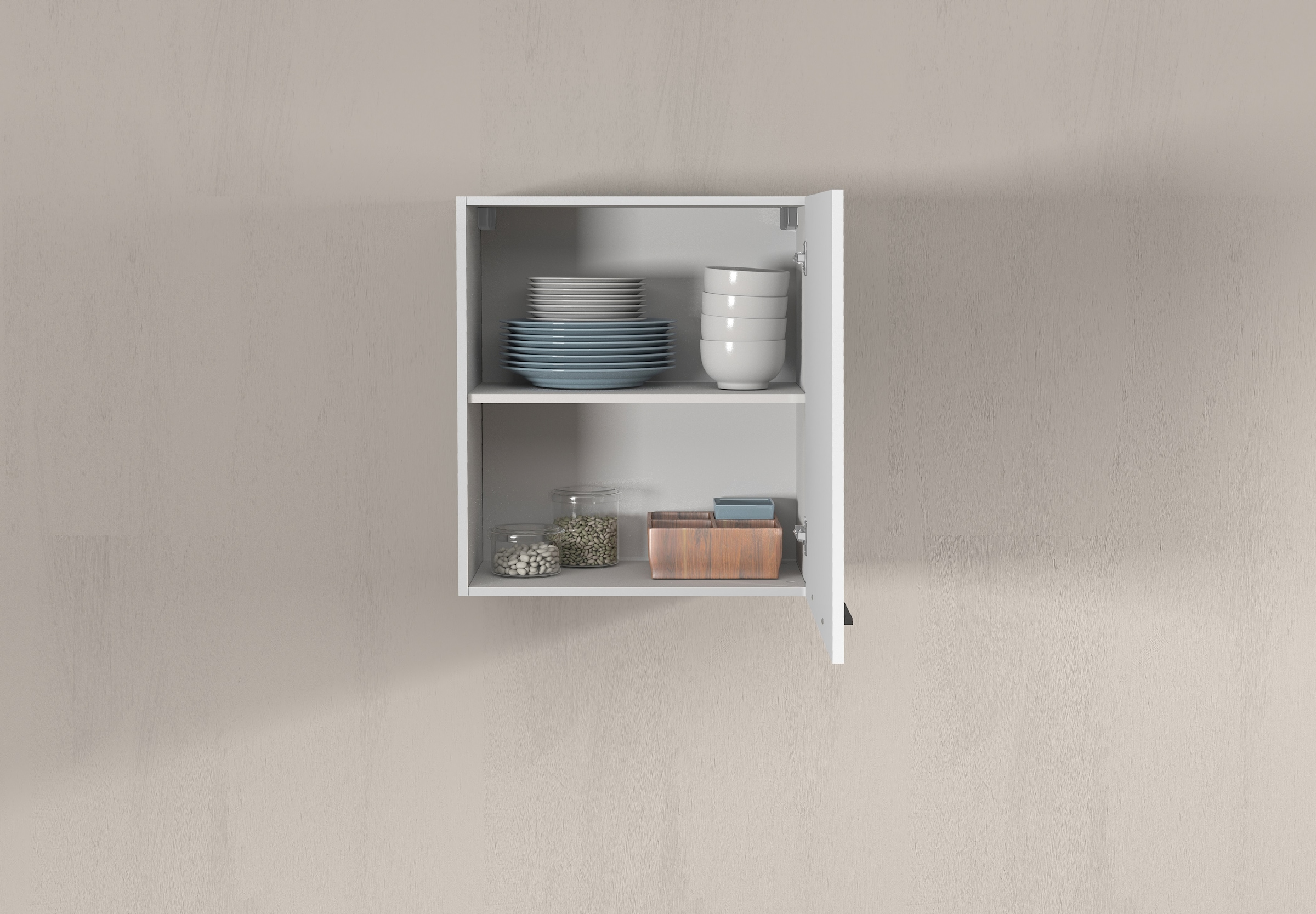 KOCHSTATION Hängeschrank »Luna, Oberschrank,  Küchenhängeschrank, Made in Italy« B/T/H: 60×35×71 cm, zusätzlicher Stauraum über der Arbeitsfläche