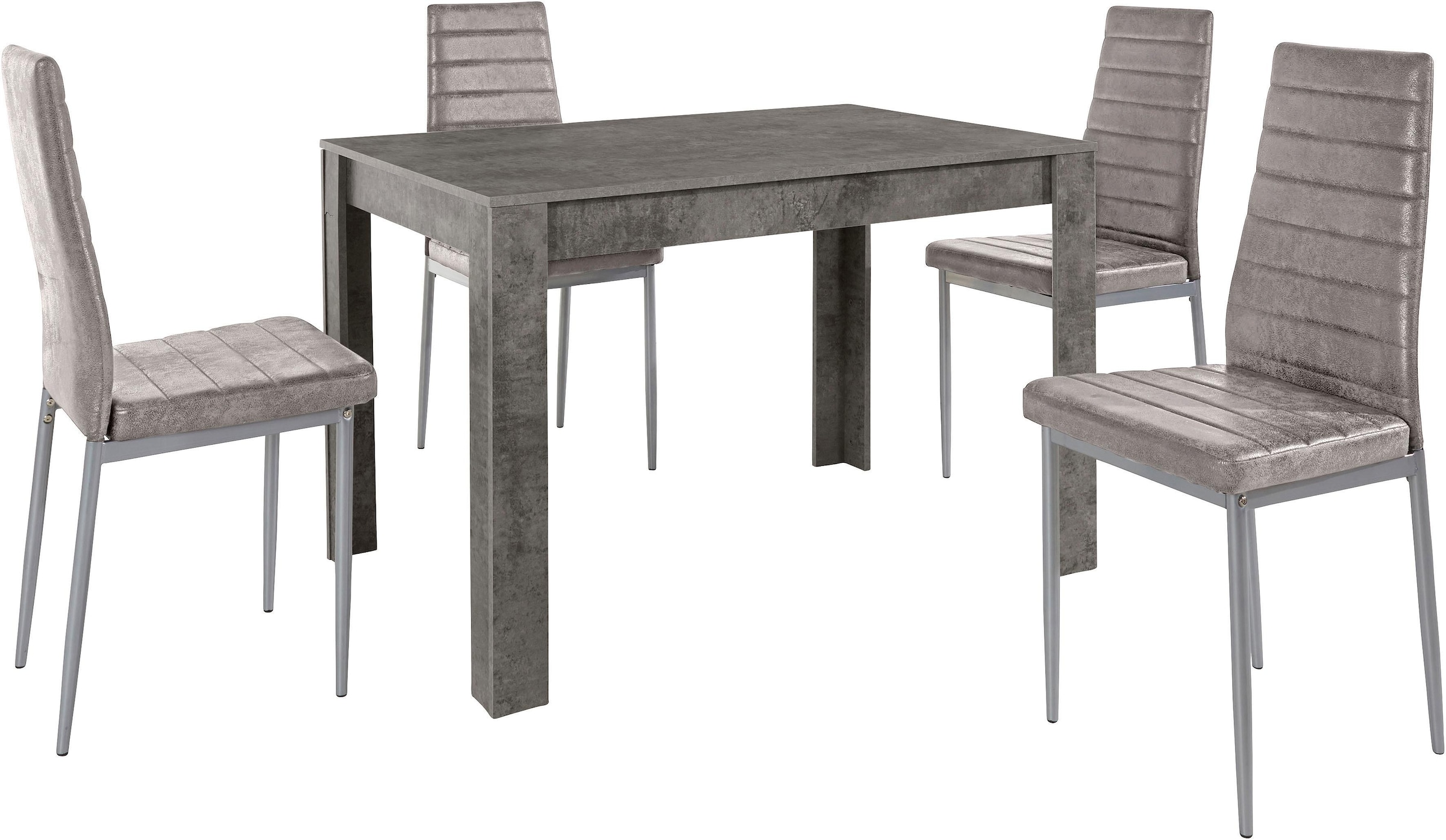 INOSIGN Essgruppe »mit Tisch und 4 Stühlen«, (Set, 5 tlg.), Tischbreite 120 cm Esszimmer Set, Tischgruppe