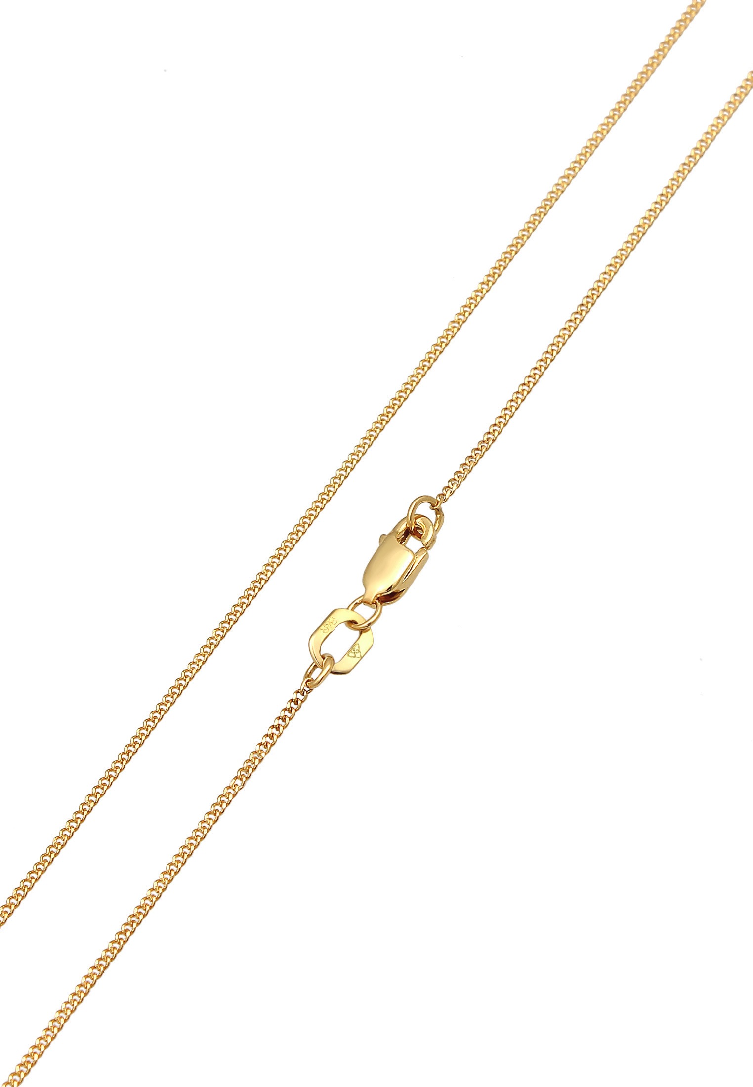 Elli DIAMONDS Silberkette »Halskette Anhänger Diamant Schwarz (0.006 ct) Klassik 375 Gelbgold«