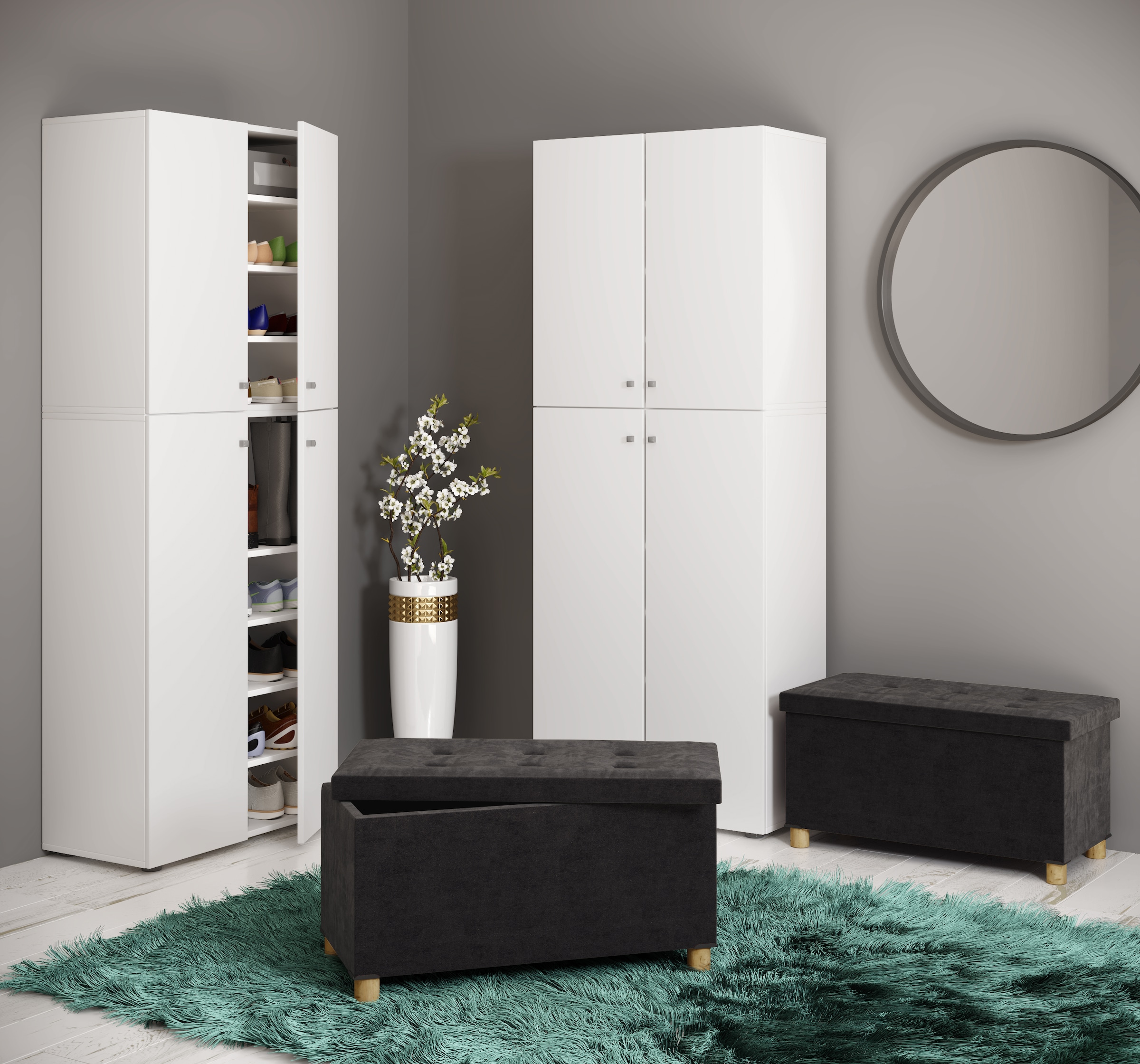 VCM Sitztruhe »Stoff Sitztruhe Sitzbank Truhe Box Kiste Sizos L« 1 Stk. tlg.