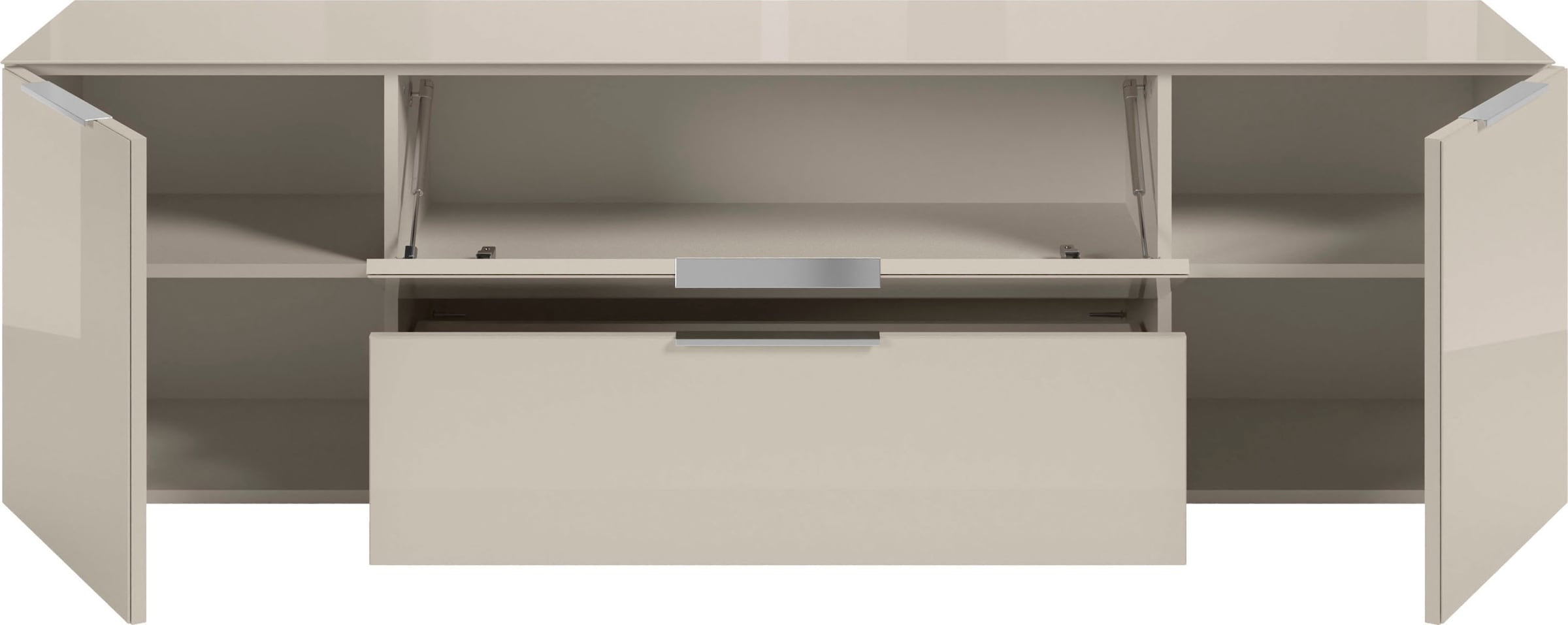 HBZ Lowboard »Santorin, BxHxT 180x99x40 cm«, (1 St.), Breite 180cm, Softclose für Türen und Schubkästen, Melaminbeschichtung