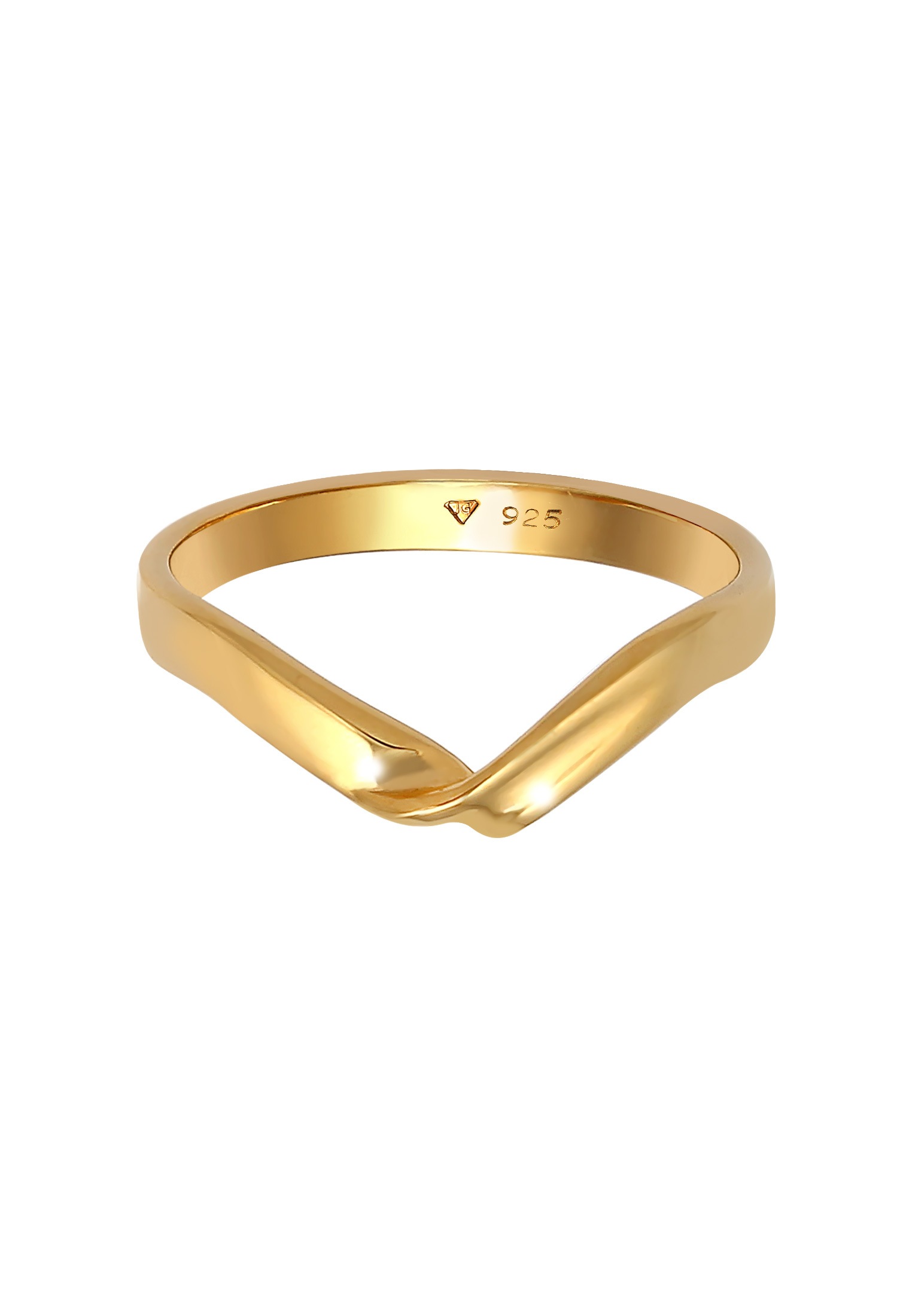 Elli Silberring »Ring Gedreht Bandring Trend Basic 925er Silber«