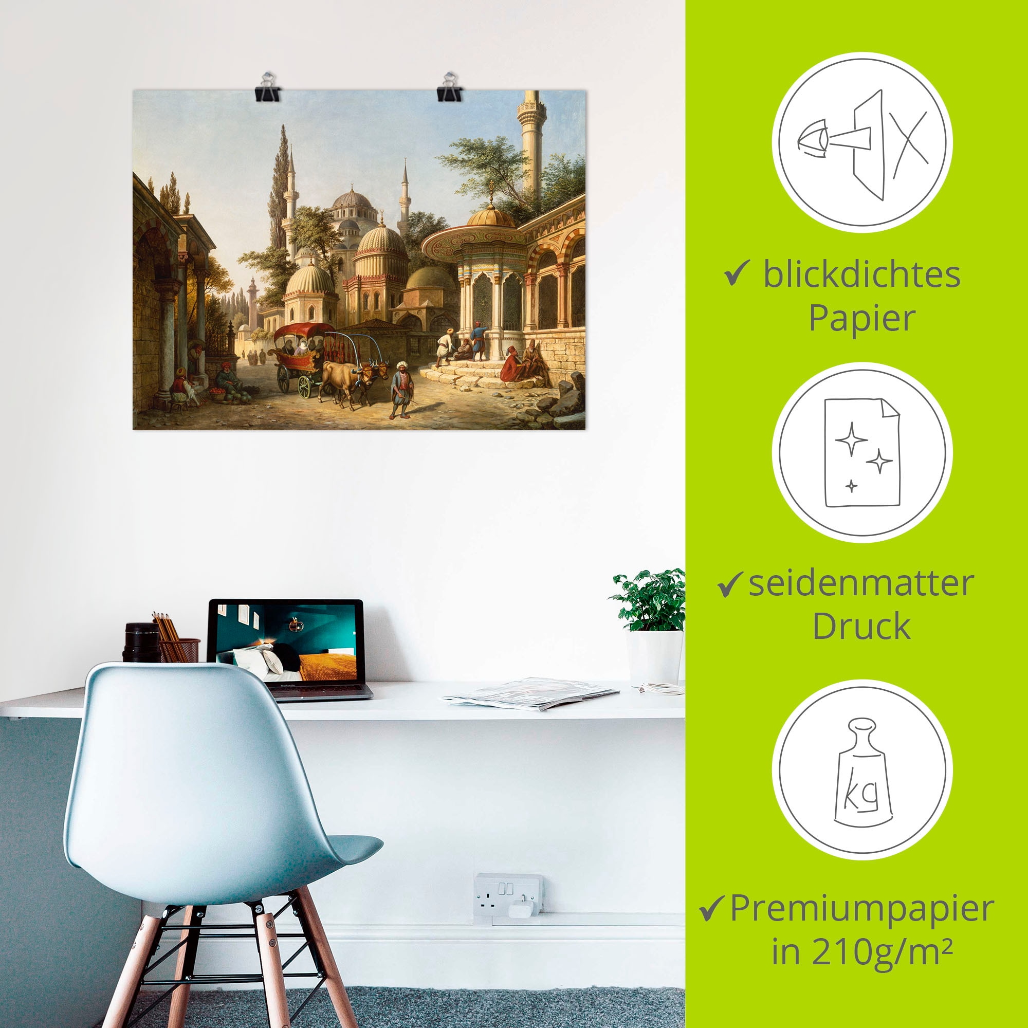 Artland Wandbild »Ansicht einer Moschee in Istanbul« Gebäude 1 Stk. tlg. als Alubild, Leinwandbild, Poster in verschied. Größen