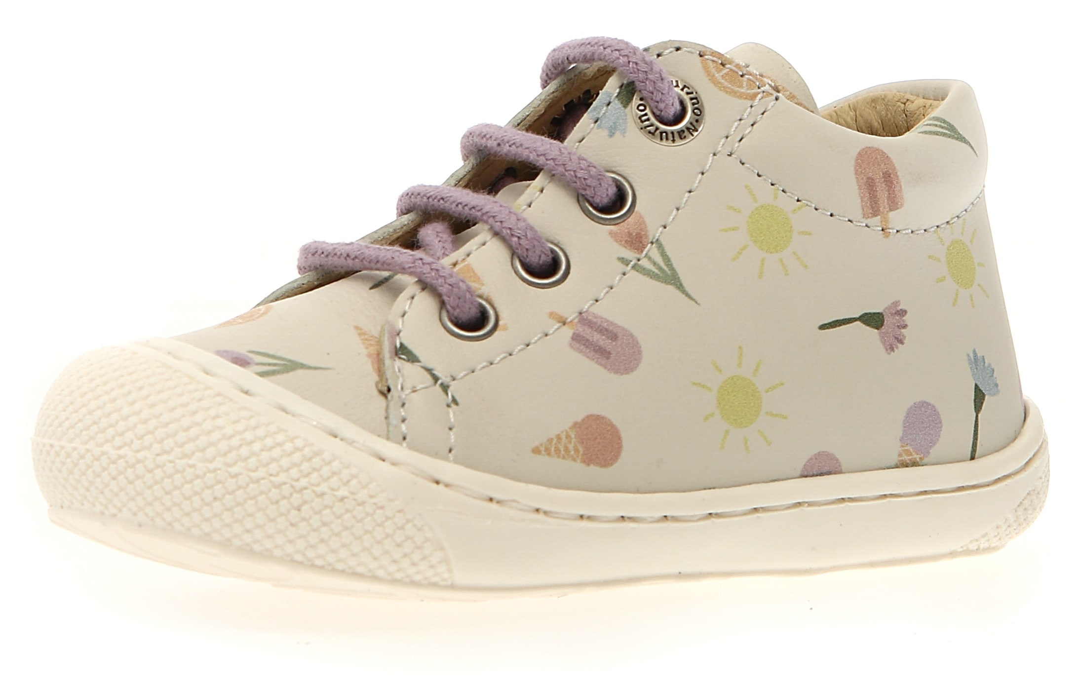 Naturino Lauflernschuh »COCOON PR. FRESHEN MILK«, Babyschuh, Schnürschuh, Barfußschuh mit...