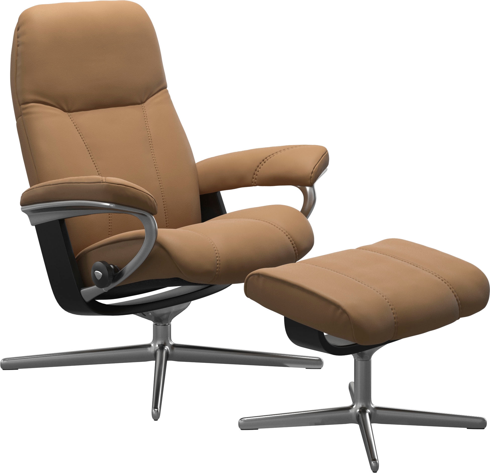 Stressless® Fußhocker »Consul«, mit Cross Base, Größe S, M & L, Holzakzent Schwarz
