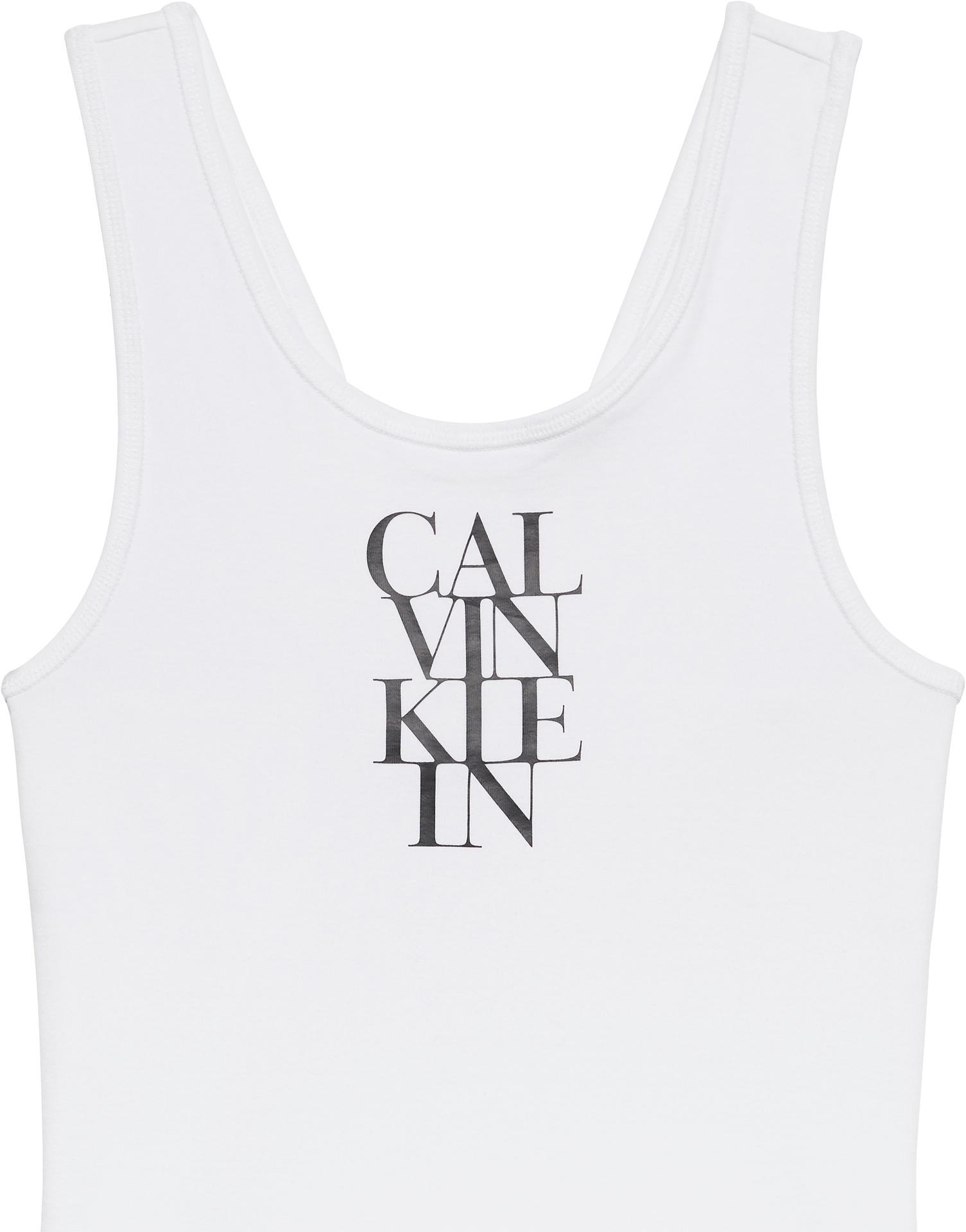 Calvin Klein Jeans Tanktop »SL COTTON RIB SOLID TANK«, Mit tiefem Rundhalsausschnitt