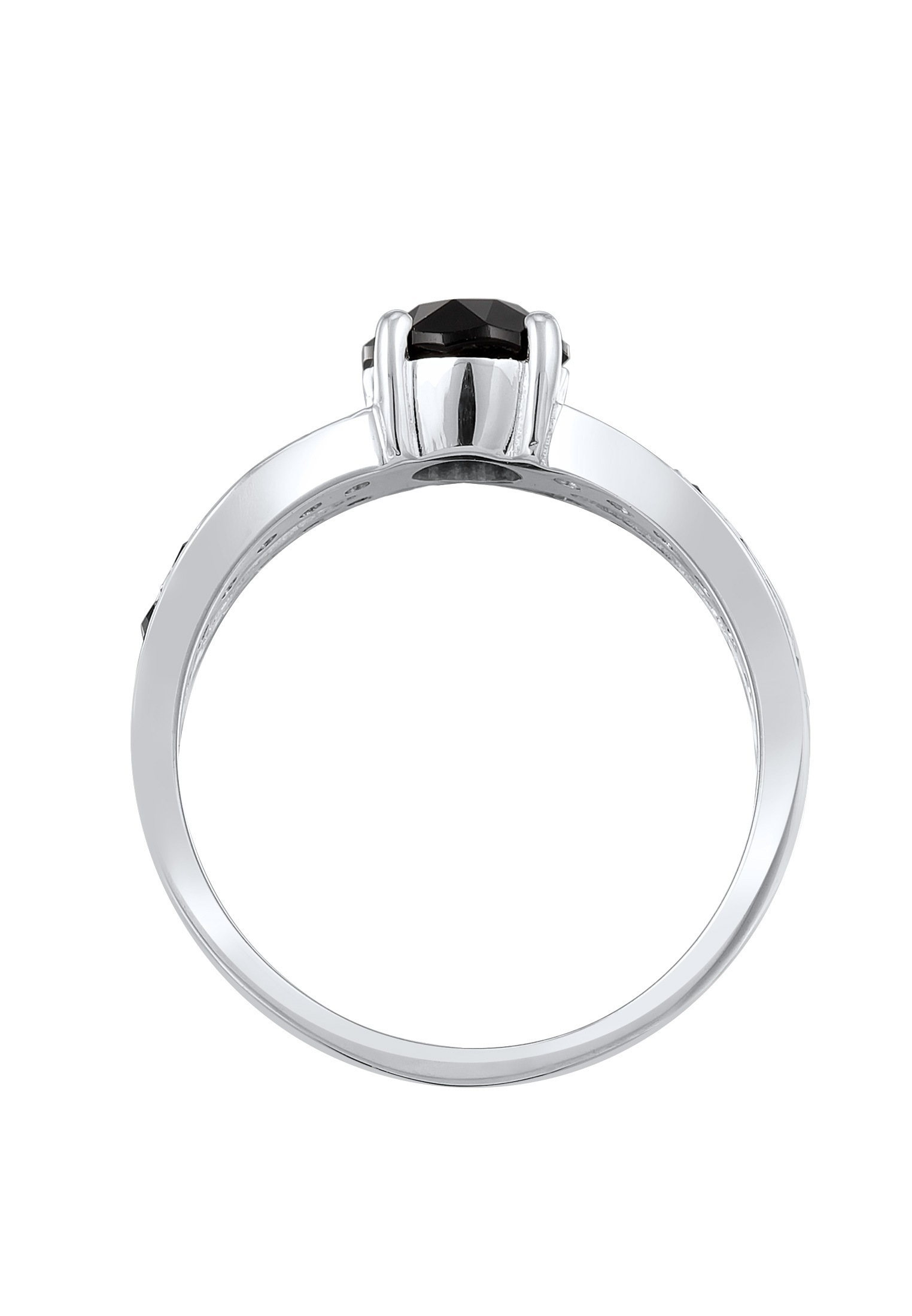 Elli Silberring »Ring Solitär Glamourös Kristall 925 Silber«