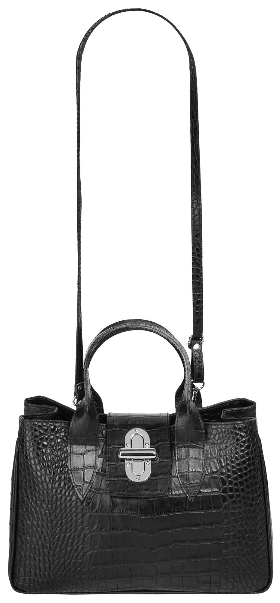 Cluty Henkeltasche, echt Leder, Made in Italy