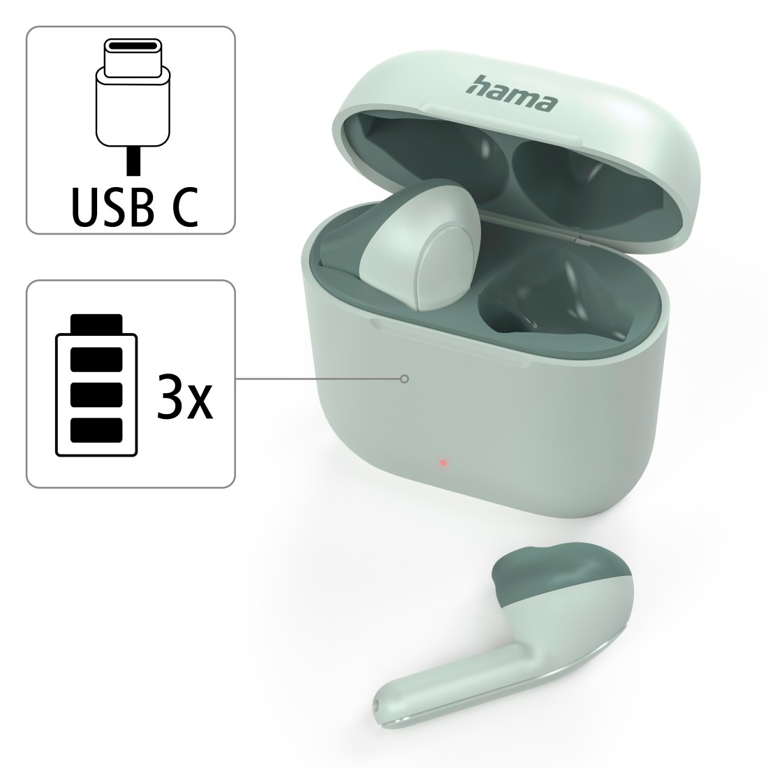 Hama Bluetooth-Kopfhörer Earbuds, Siri«, Berührungssteuerung, 3 integriertes Apple Kopfhörer Bluetooth-AVRCP Autopairing, Freisprechfunktion-Sprachsteuerung, Google True A2DP Mikrofon Assistant, »Bluetooth® ➥ Bluetooth-HFP-HSP-PBAP-SPP, Wireless