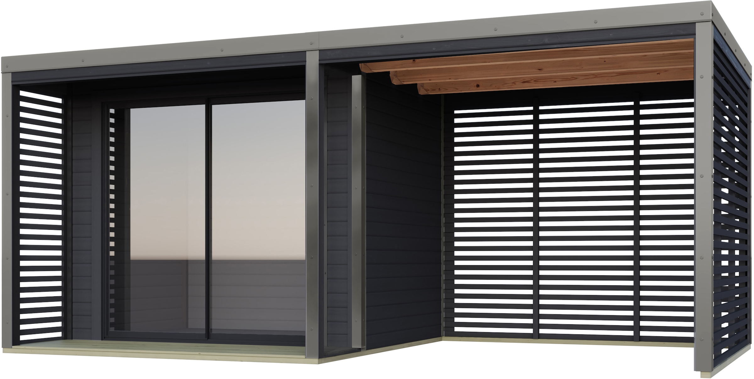 Karibu Gartenhaus »Saturino SET« inkl. Massivholzfußboden
