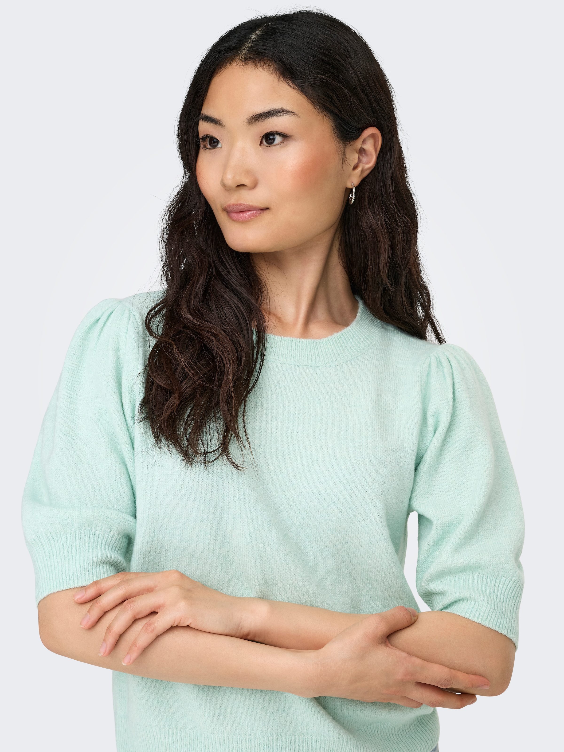 ONLY Strickpullover »ONLRICA LIFE 2/4 PULLOVER KNT NOOS« Materialmix, regular fit