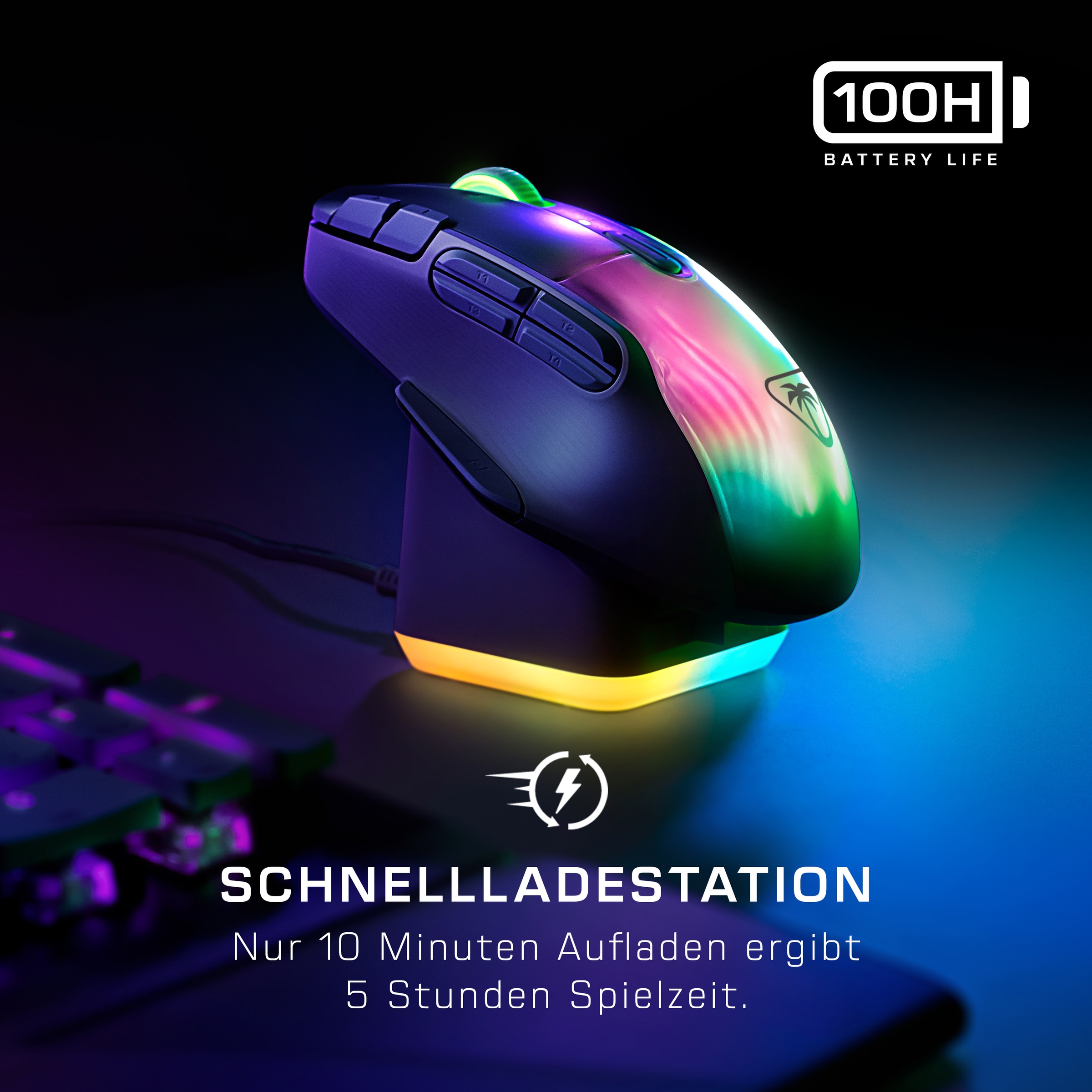 Turtle Beach Gaming-Maus »Kone XP Air«, Bluetooth-Funk-kabelgebunden, DPI-Schalter