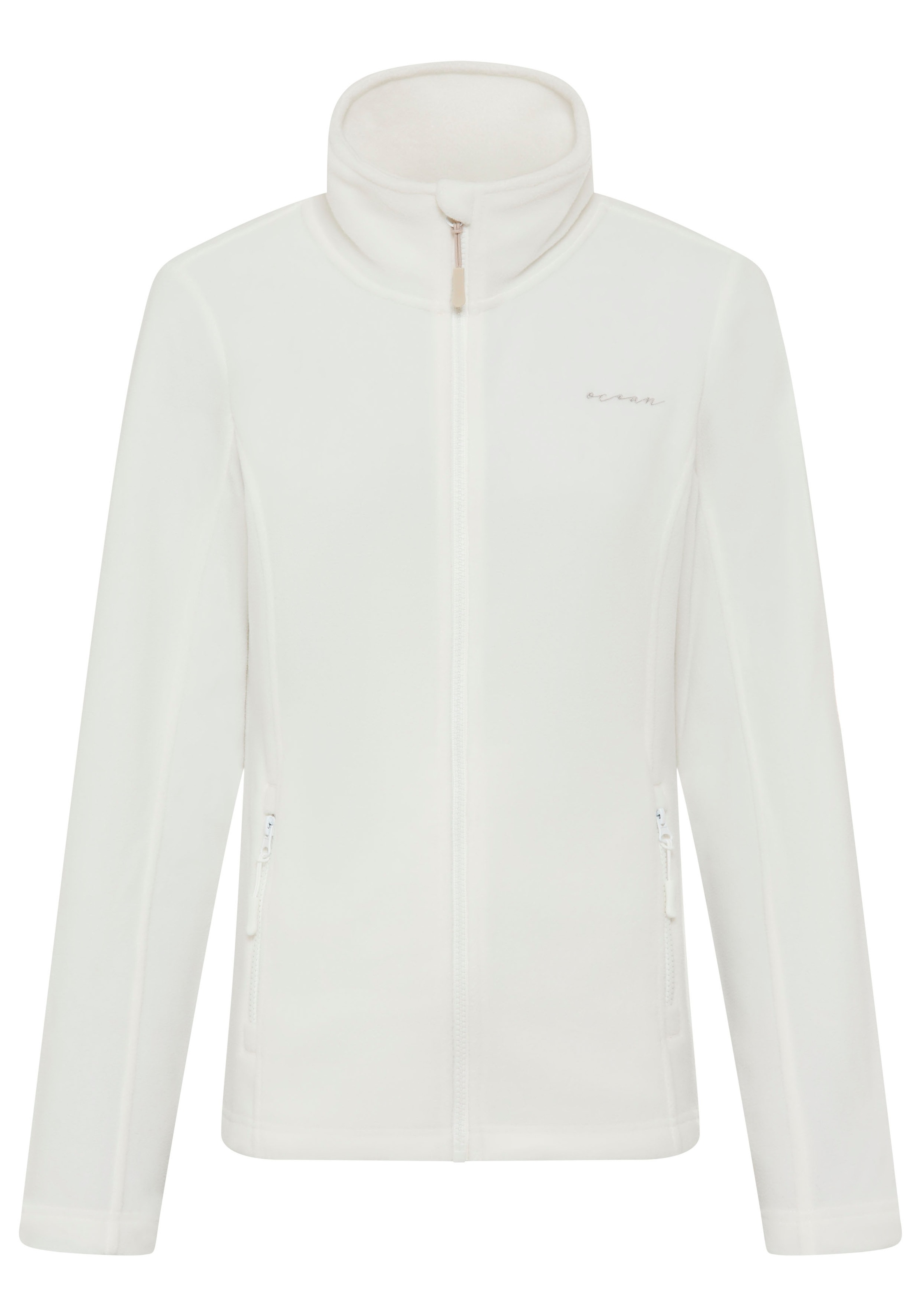 Ocean Sportswear Fleecejacke aus weichem Fleece-Material, unifarben, mit Logostickerei