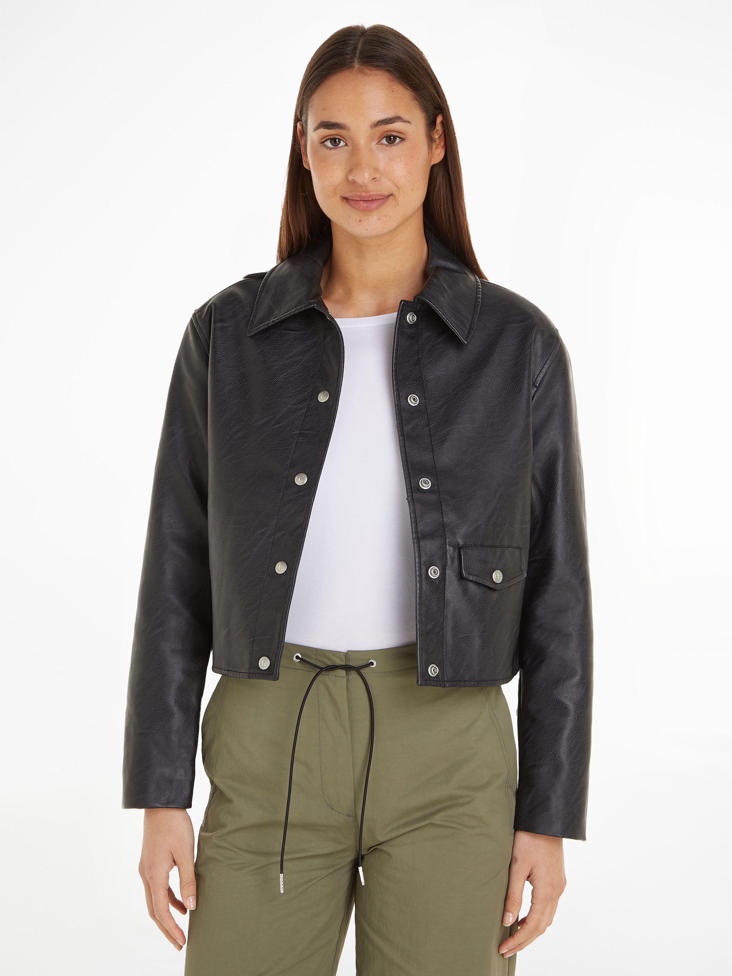 Lederimitatjacke »SHORT FAUX LEATHER JACKET«