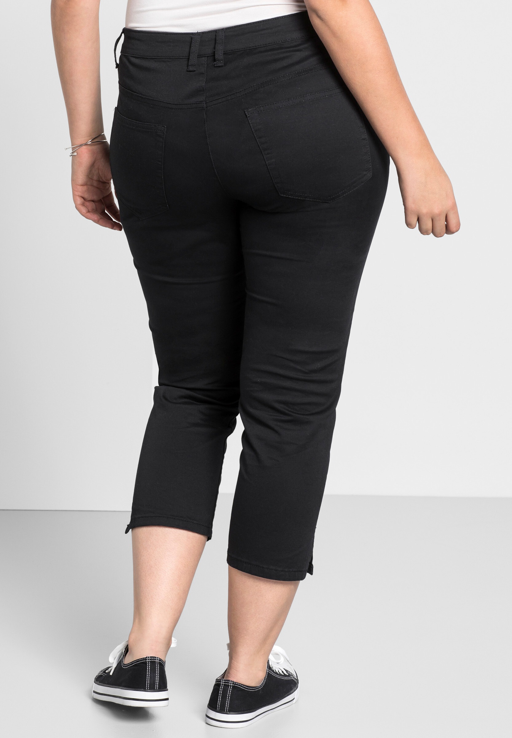 Sheego 5-Pocket-Hose »7/8-Hose 7/8-Hose in schmaler Form, aus Twill«  aus elastischem Baumwoll-Twill