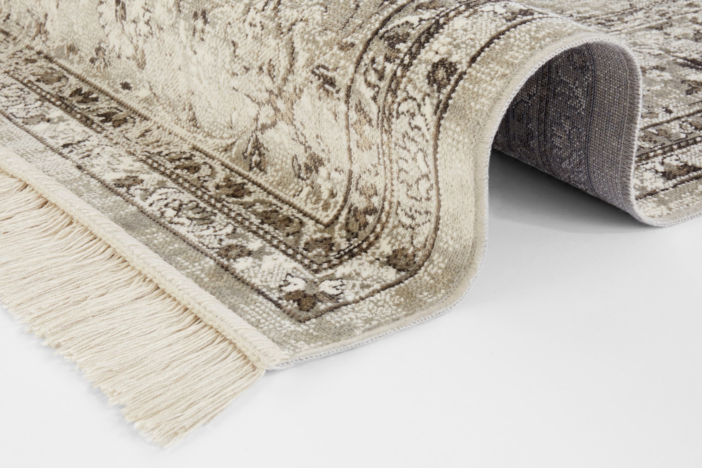 HANSE Home Teppich »Orient Vintage Medaillon«, rechteckig, 5 mm Höhe, Orientalisch mit Fransen, Orient, Wohnzimmer, Schlafzimmer, Esszimmer