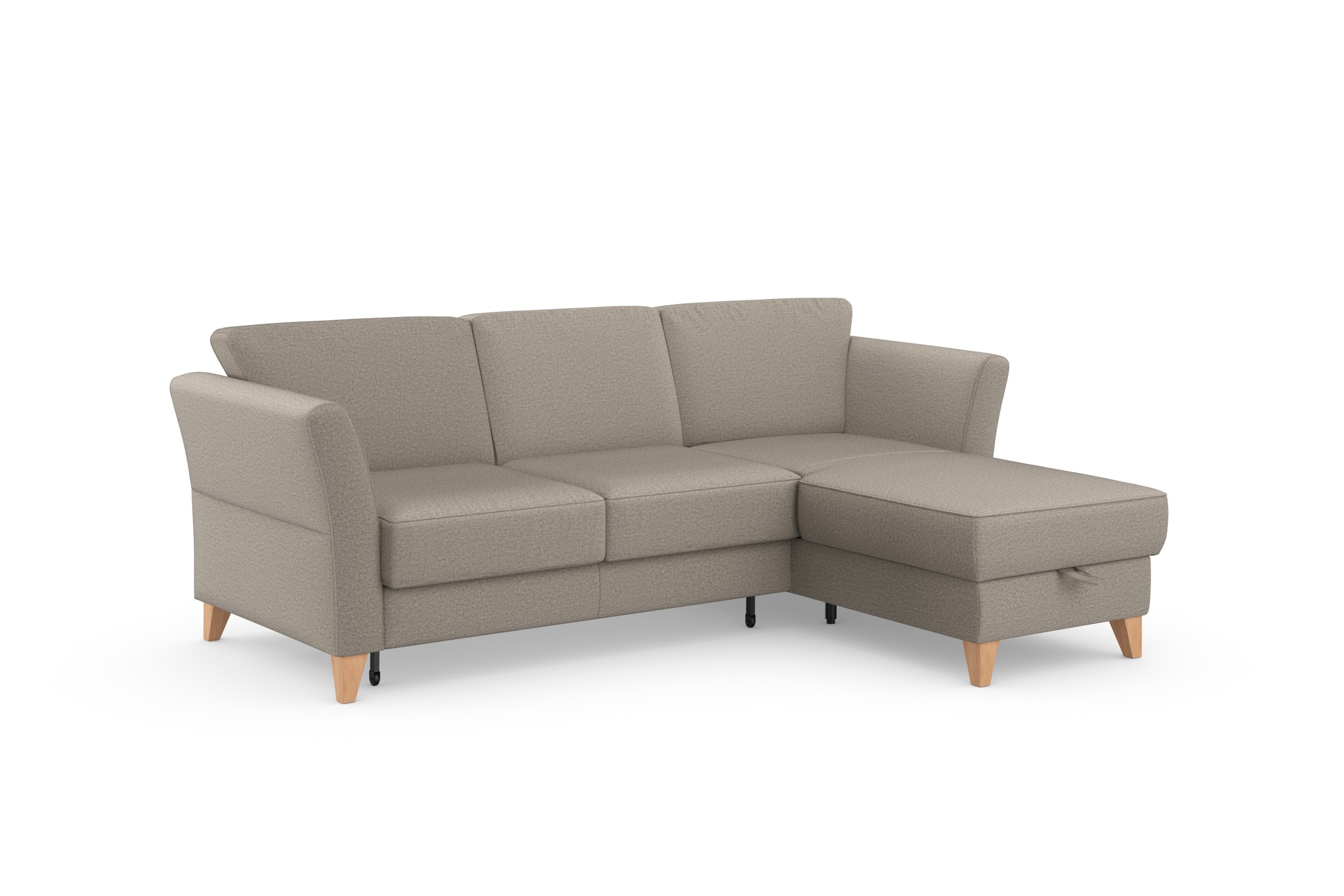 sit&more Ecksofa »Visby L-Form«, Wahlweise mit Bettfunktion und Bettkasten, frei im Raum stellbar