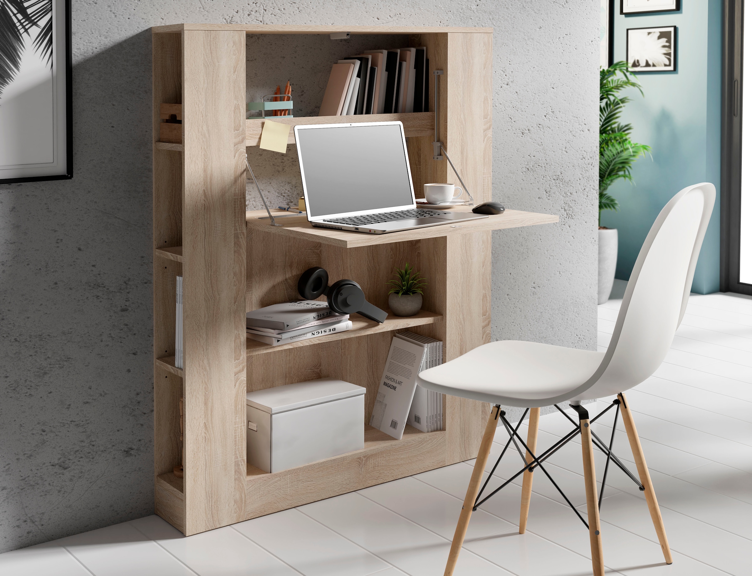 FORTE Regal-Schreibtisch »Multifunktional«, ideal für das Home Office, Breite 88,2 cm
