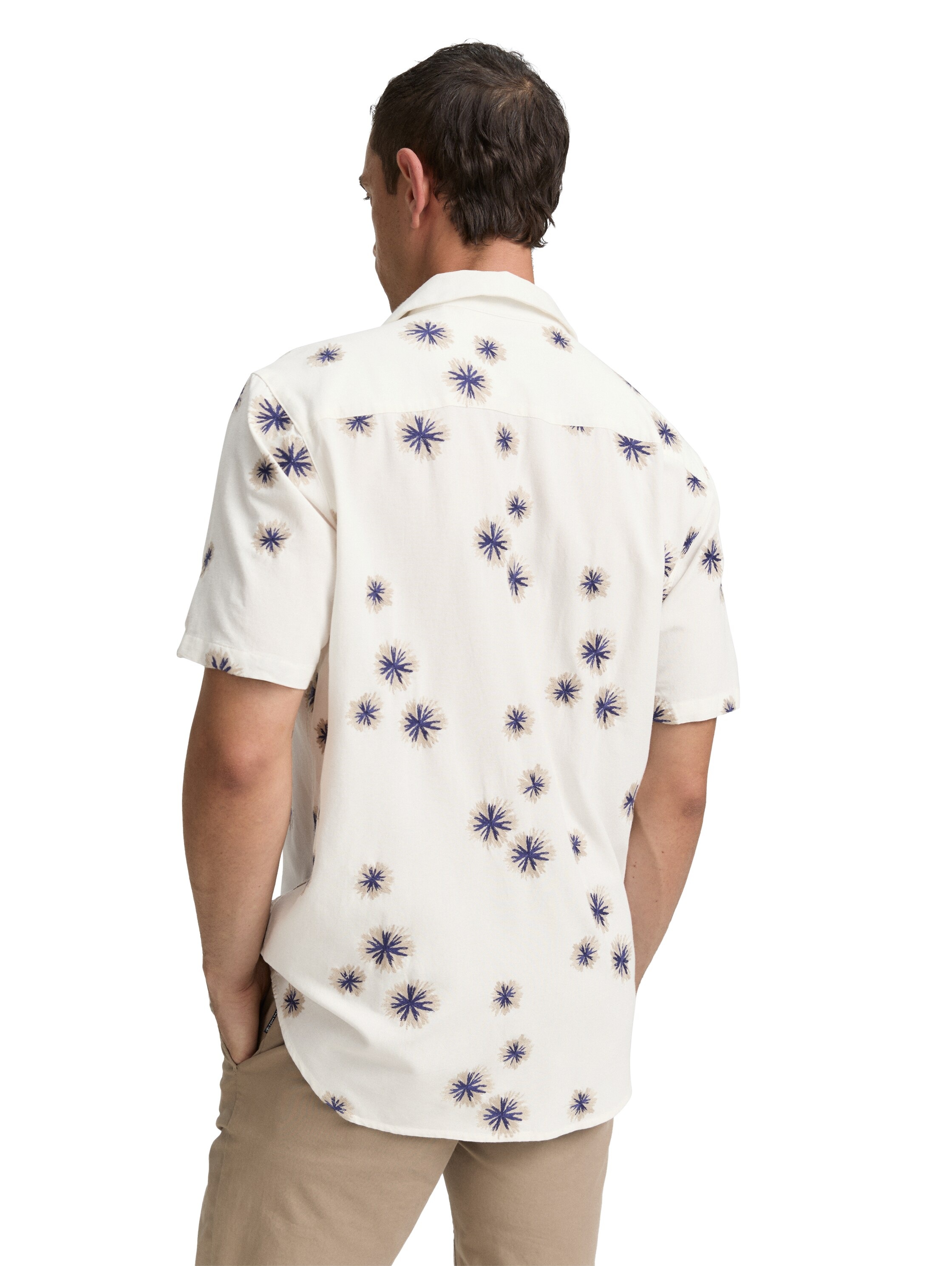 TOM TAILOR Kurzarmhemd, mit floralen Prints und Viskose