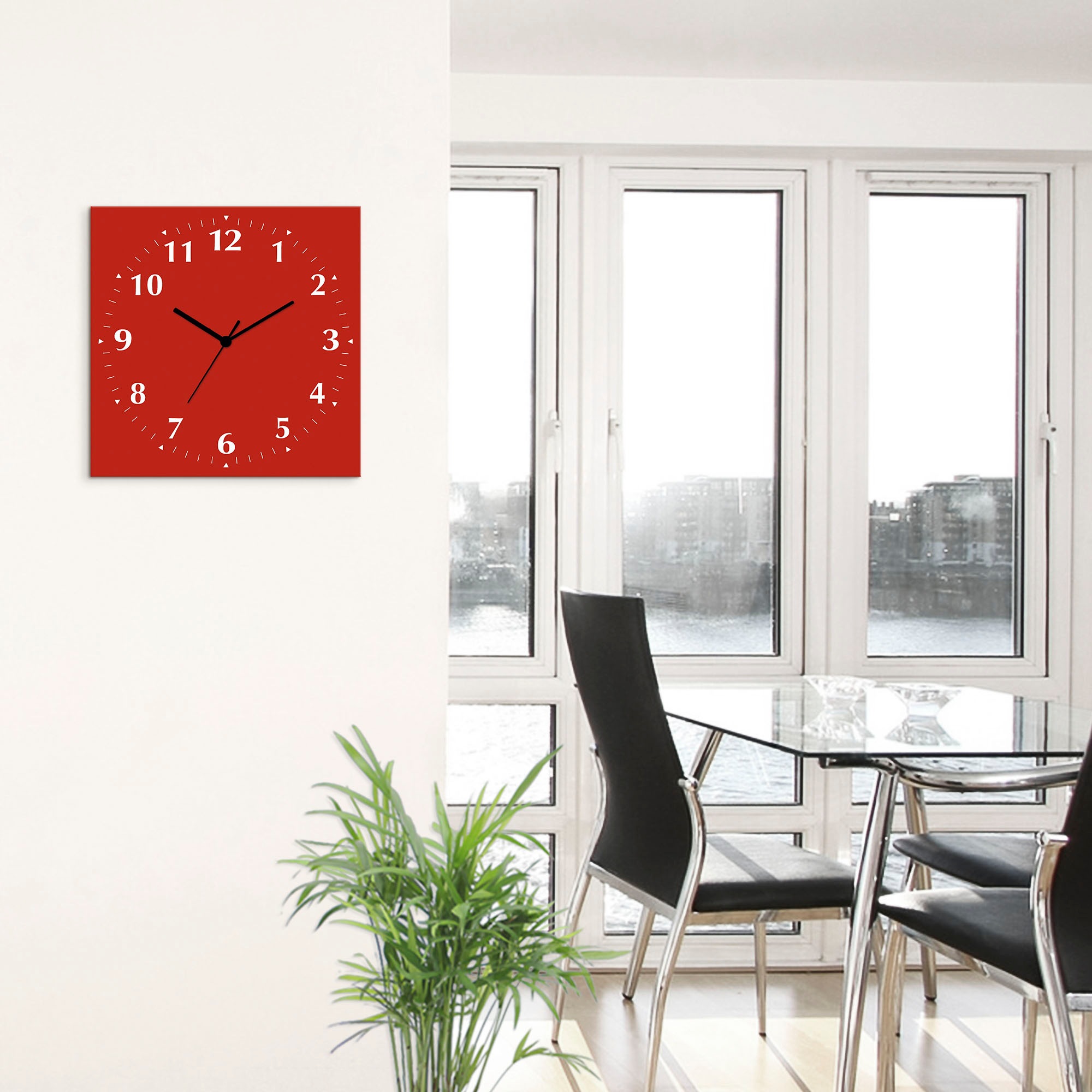 Artland Wanduhr »Uni Trendfarben« wahlweise mit Quarz- oder Funkuhrwerk, lautlos ohne Tickgeräusche