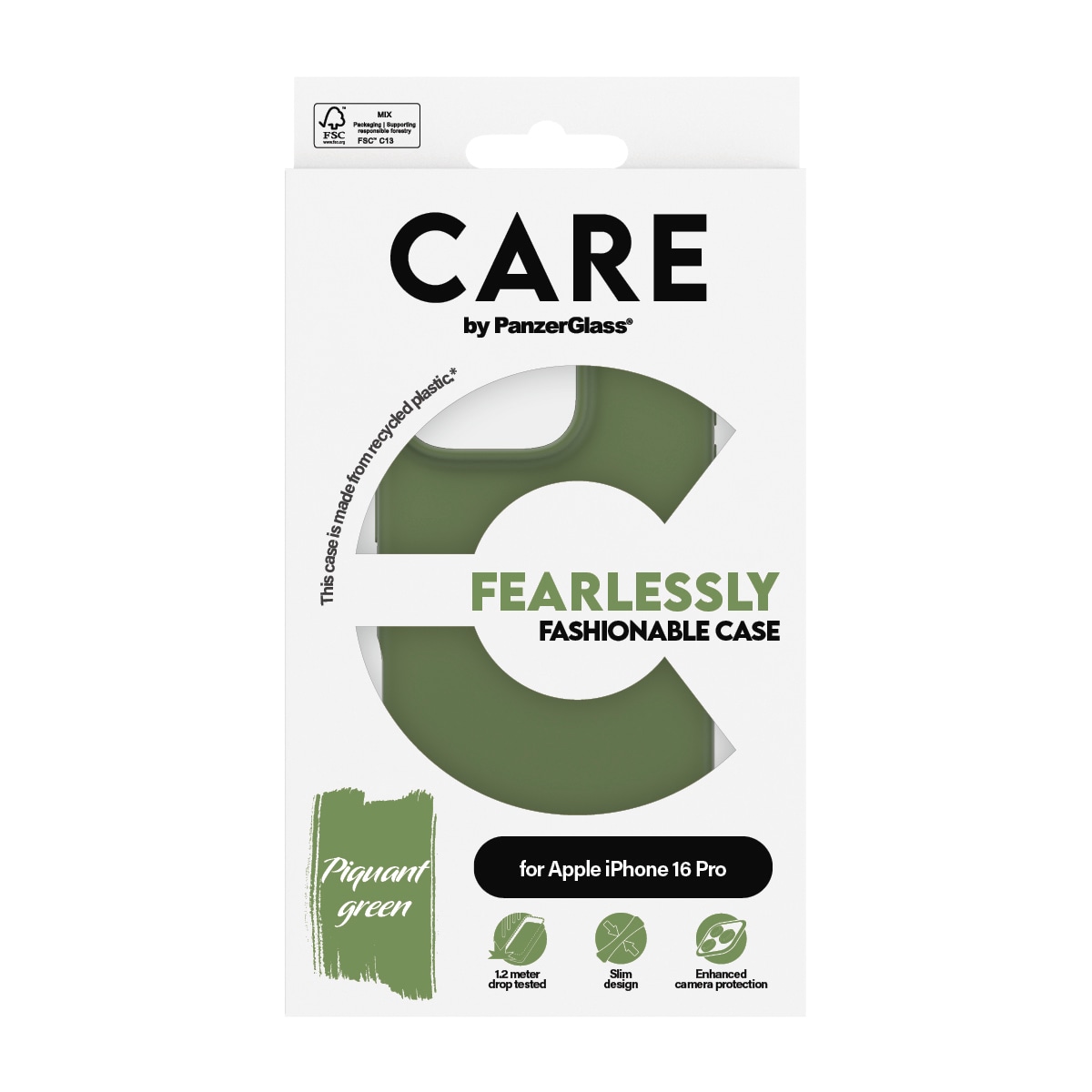 CARE by PanzerGlass Handyhülle »Fearlessly Fashionable Case für Apple iPhone 16 Pro«, Backcover, Schutzhülle, Handyschutzhülle, Case, Schutzcase, stoßfest