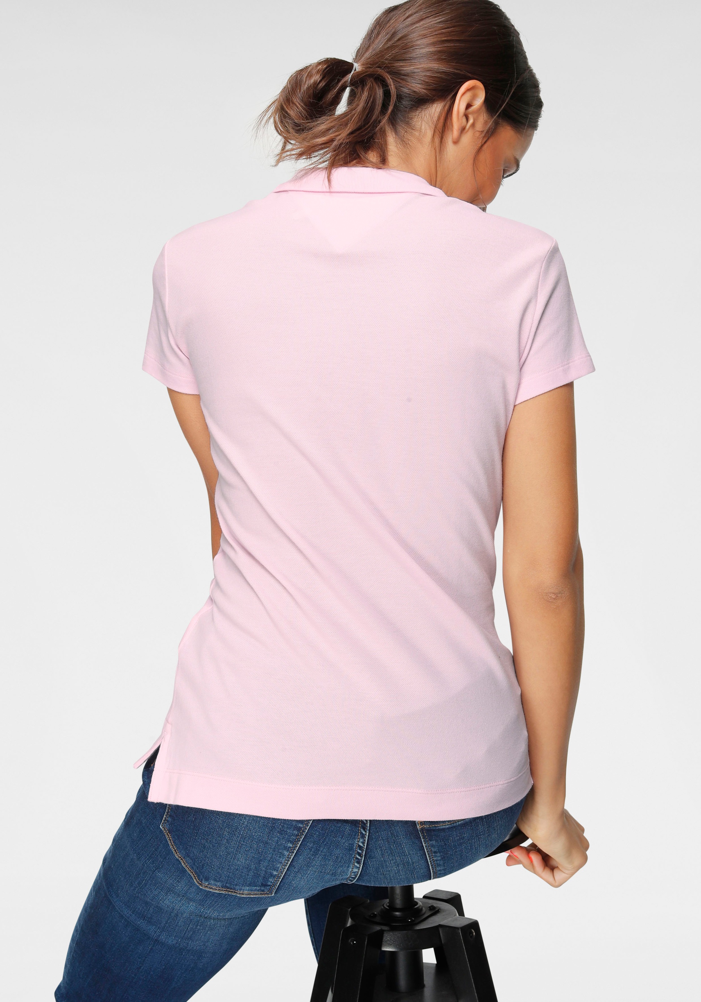 Tommy Hilfiger Poloshirt »HERITAGE SHORT SLEEVE SLIM POLO« mit Tommy Hilfiger Logo-Flag auf der Brust BA11718