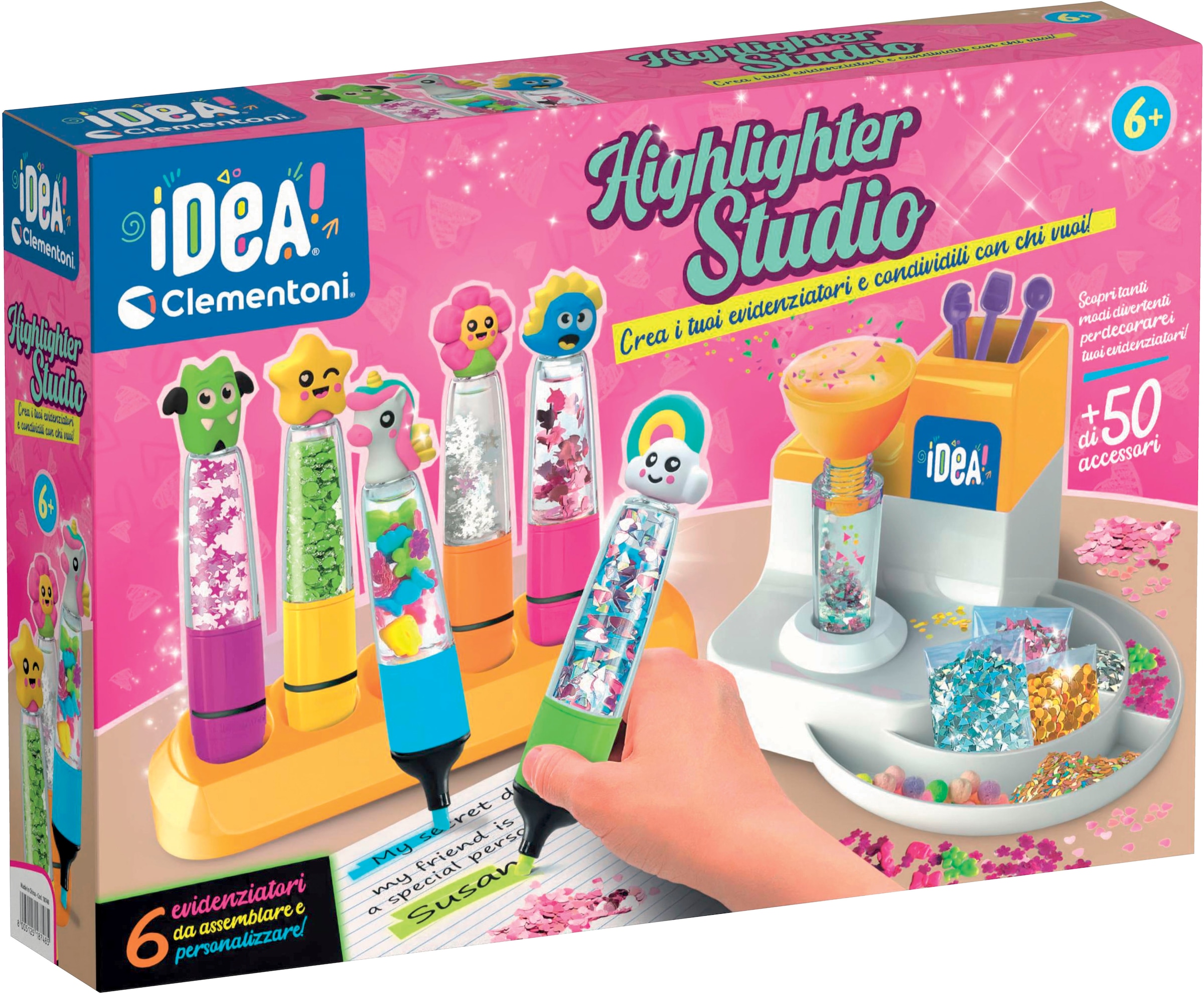 Clementoni® Kreativset »Idea, Mein Textmarker-Atelier«, Made in Europe