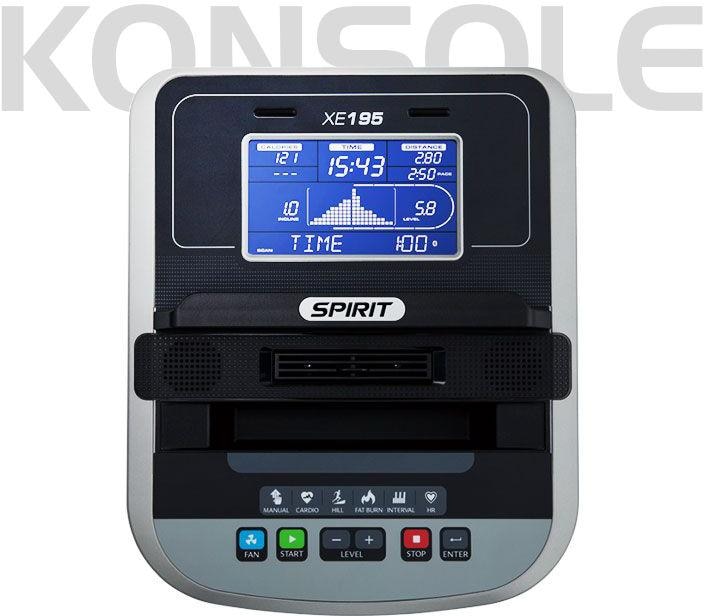 Spirit Fitness Ellipsentrainer-Ergometer »XE 195«, Schwungmasse ca. 21 kg, 20 Widerstandsstufen
