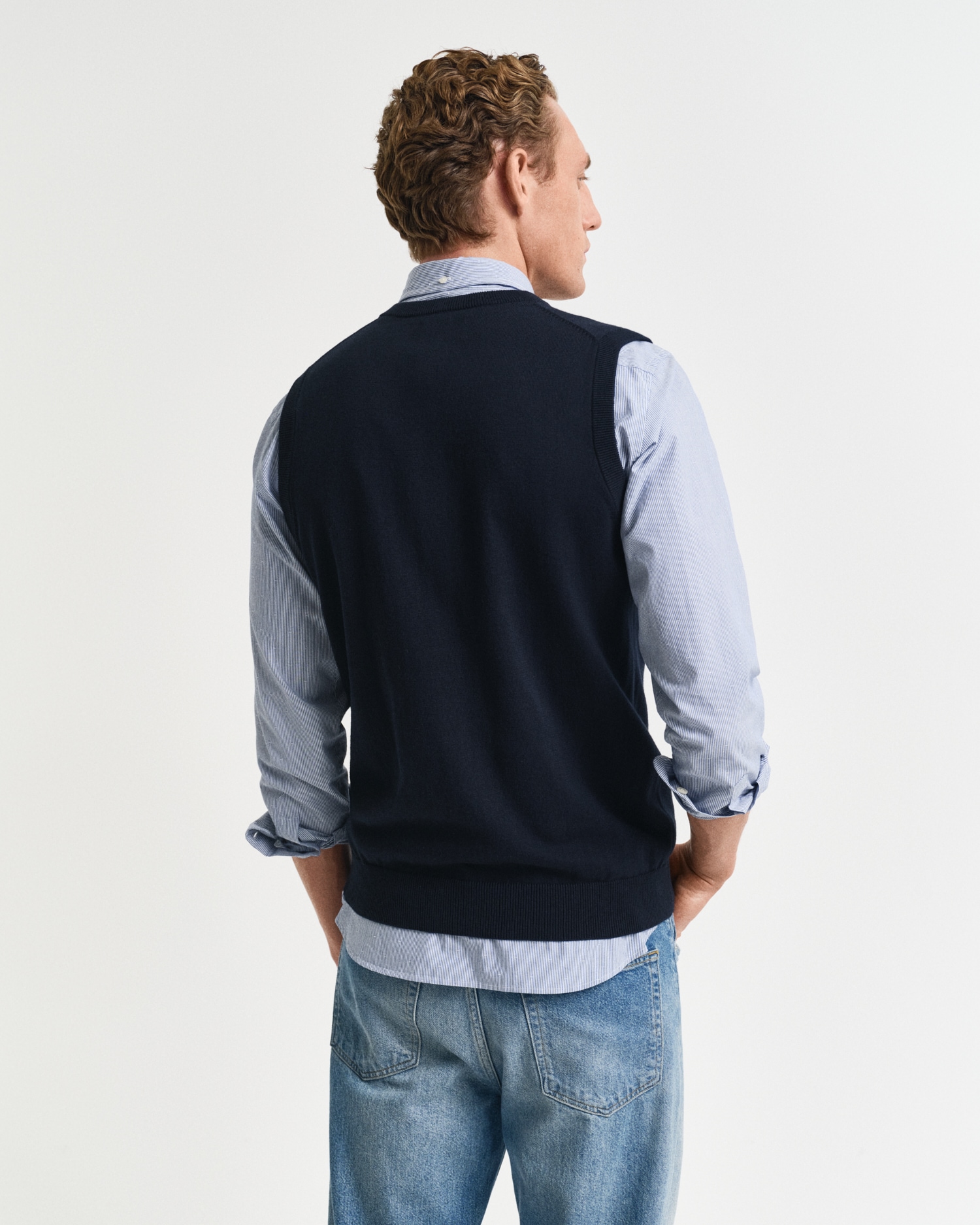 Gant Pullunder »CLASSIC COTTON SLIPOVER«, Premium Pullunder aus weicher 100% Baumwolle, Ärmellos