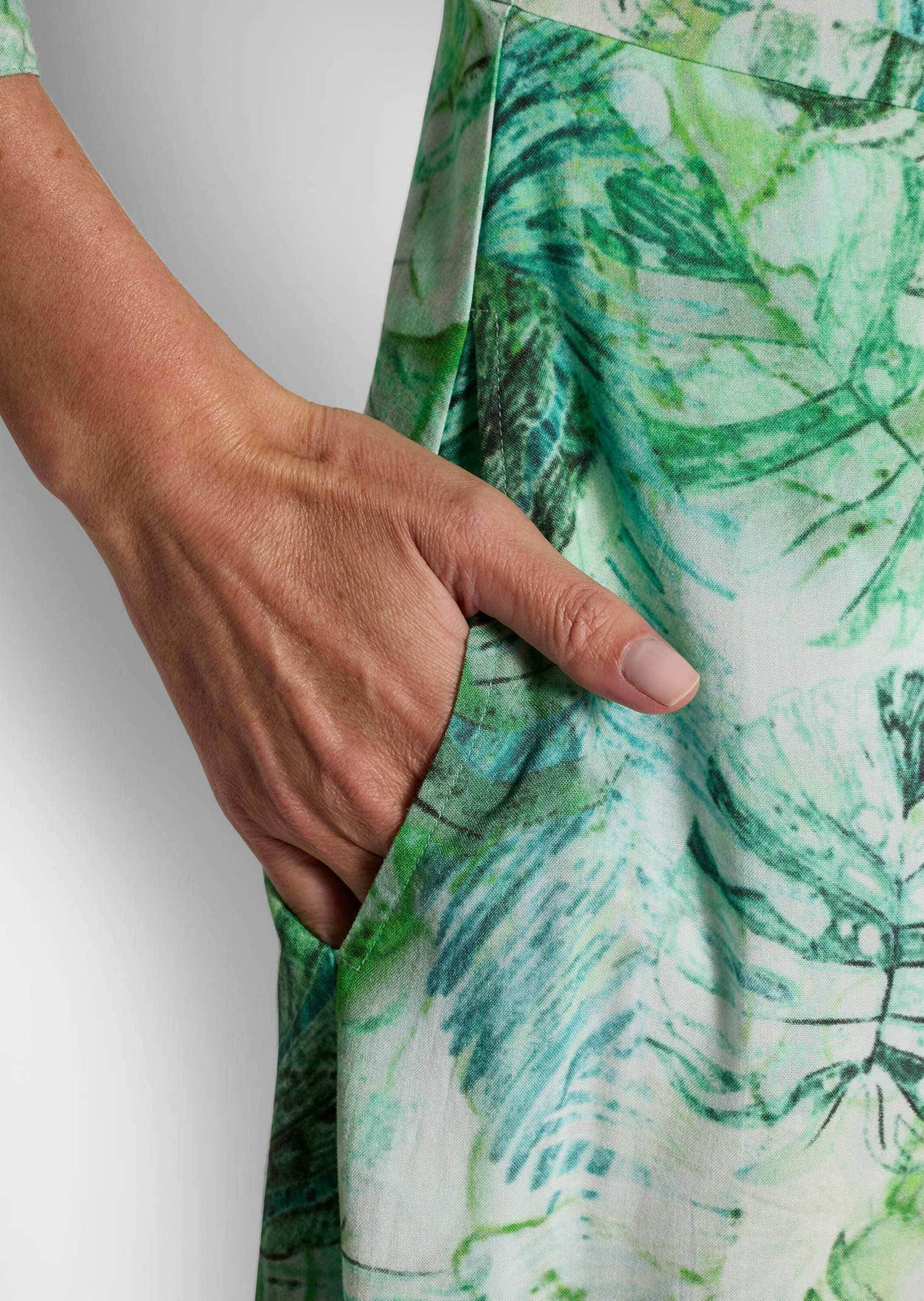 GOLDNER Druckkleid »Kurzgröße Hemdblusenkleid in Midi-Länge«