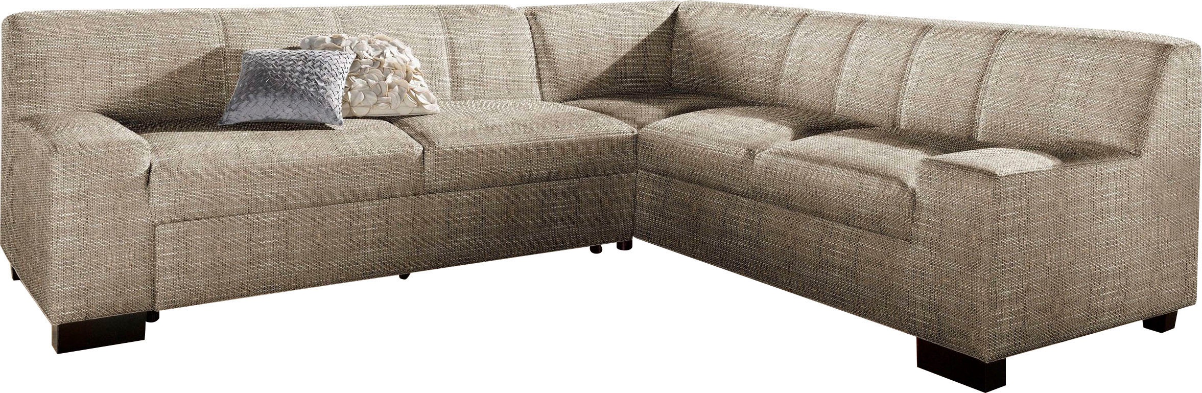 DOMO collection Ecksofa »Norma Top, elegant und modern, flache Armlehnen, L-Form«, wahlweise mit Bettfunktion